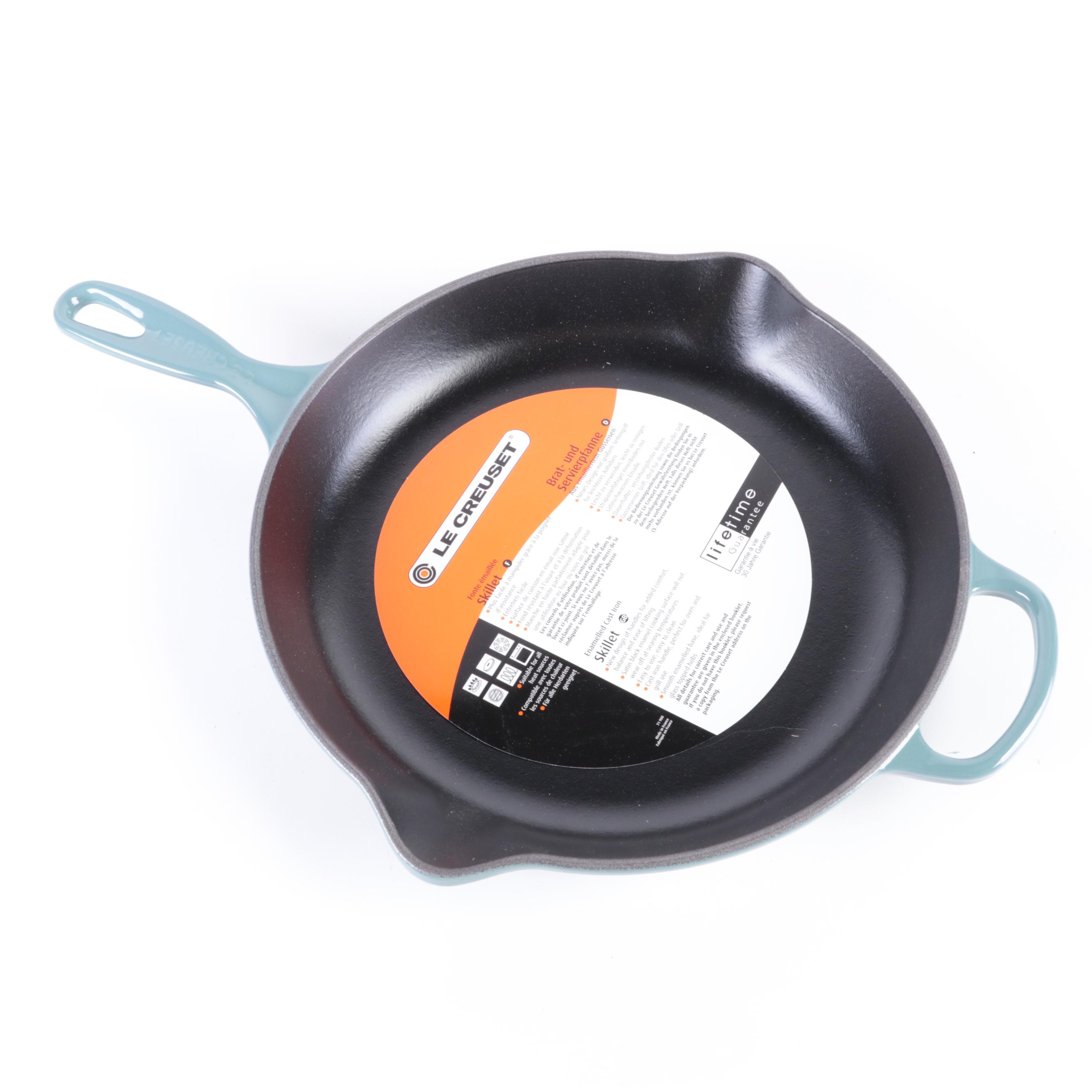 Le Crueset Enameled Cast Iron Skillet, Grill Pan, and Skinny Grill in ...