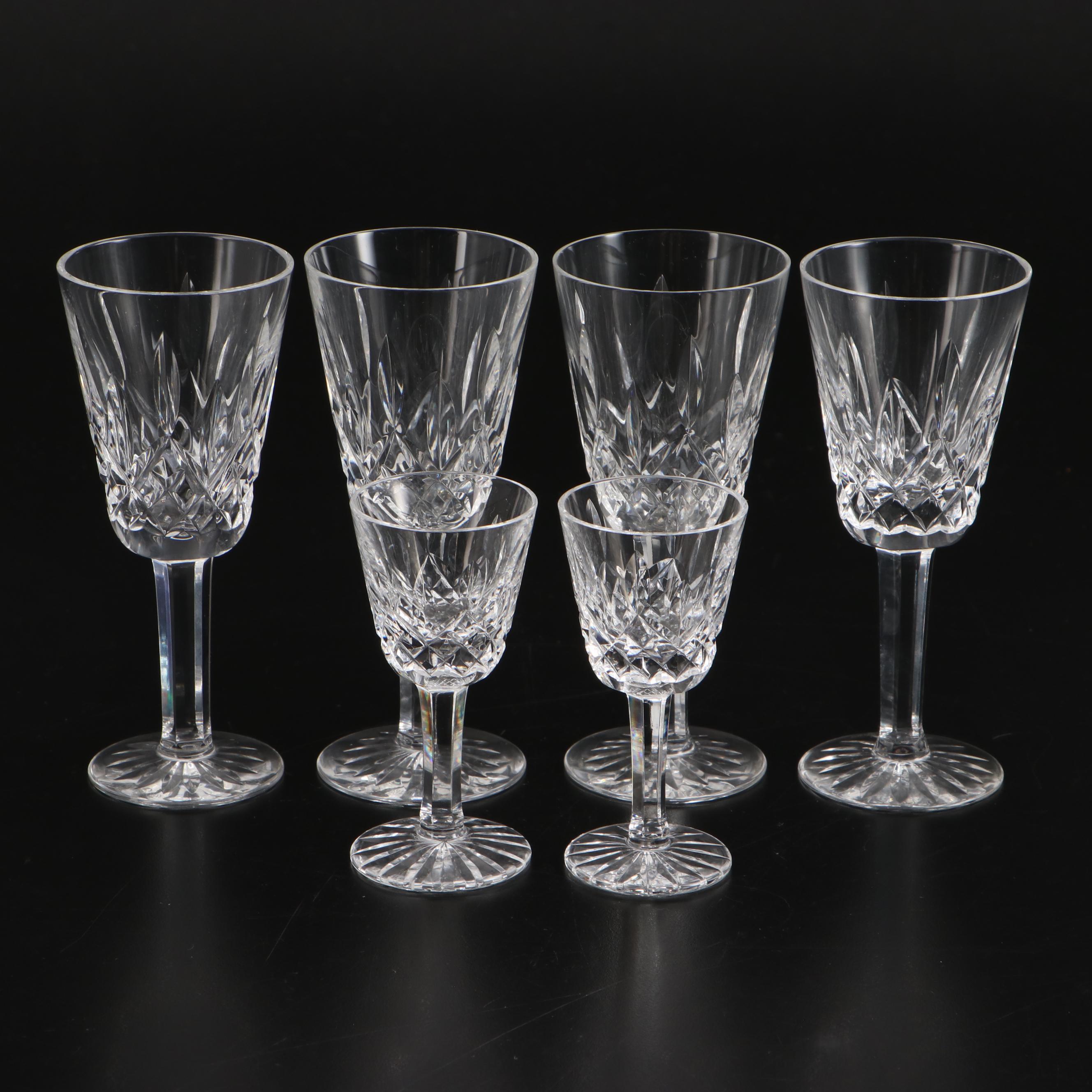 Waterford Crystal "Lismore" Sherry and Small Liqueur Glasses EBTH