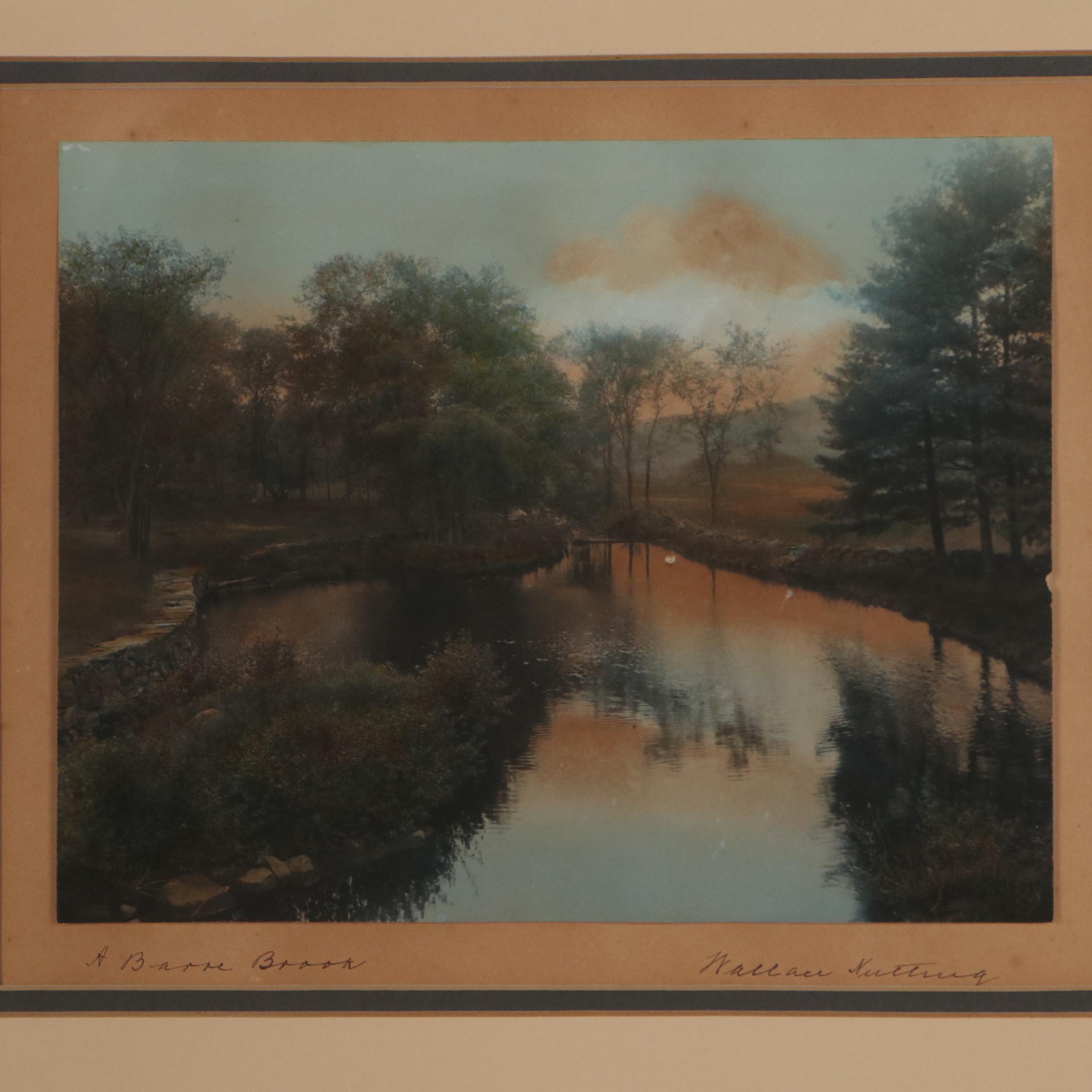 Wallace nutting hand colored photographs including the swimming pool