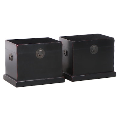 Pair of Chinese Style Simulated Lacquer Trunks