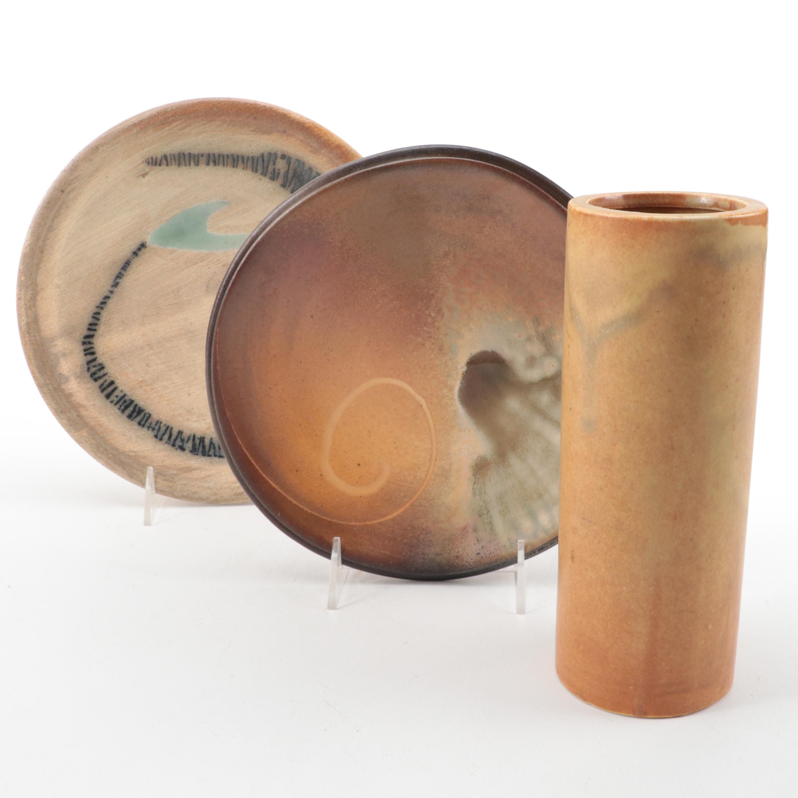 Studio Pottery Vase Other Art Pottery Plates EBTH