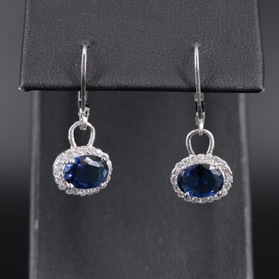 Sterling Silver Earrings Including Gemstones and Cubic Zirconia