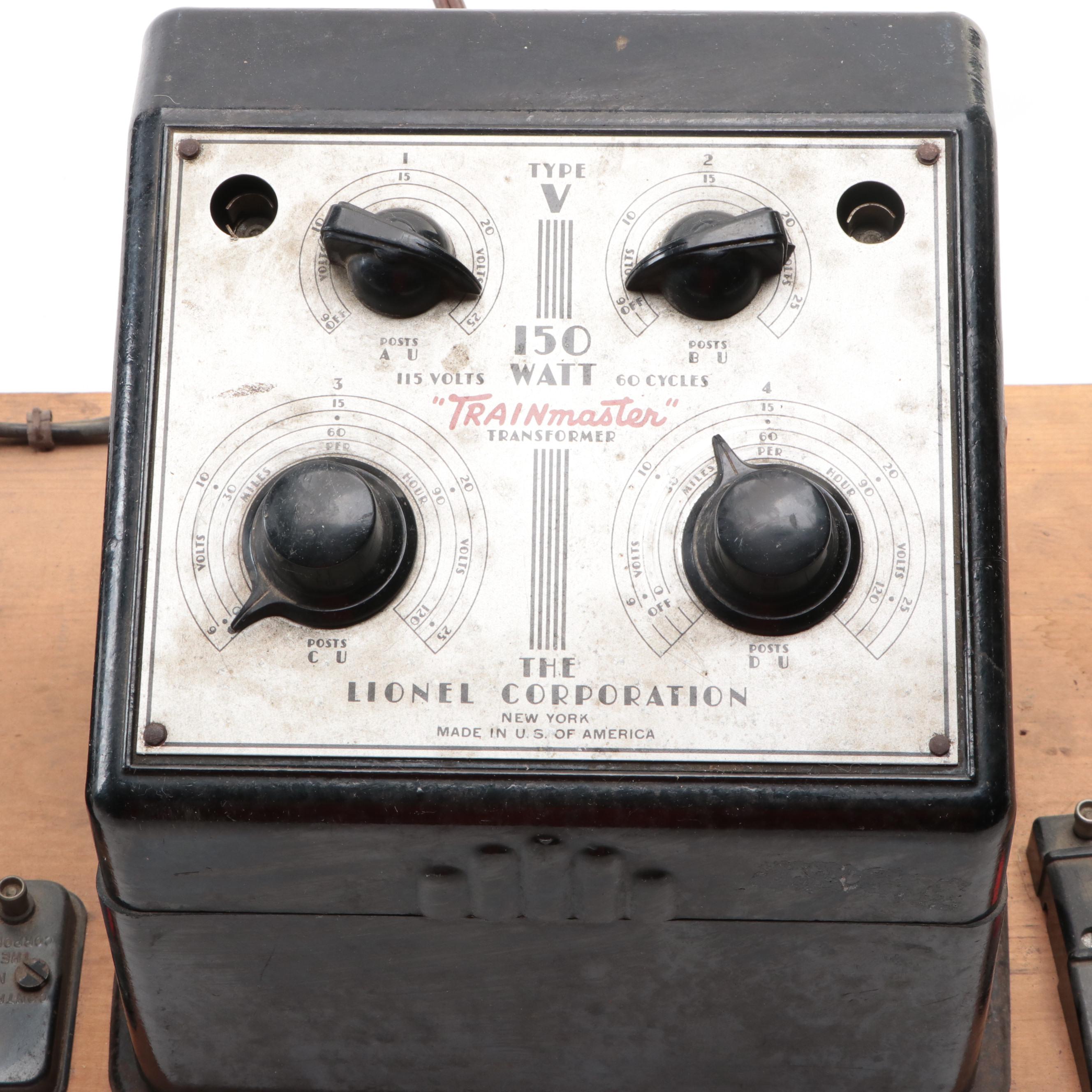 Lionel Type V "Trainmaster" and Type S Mounted Model Railroad