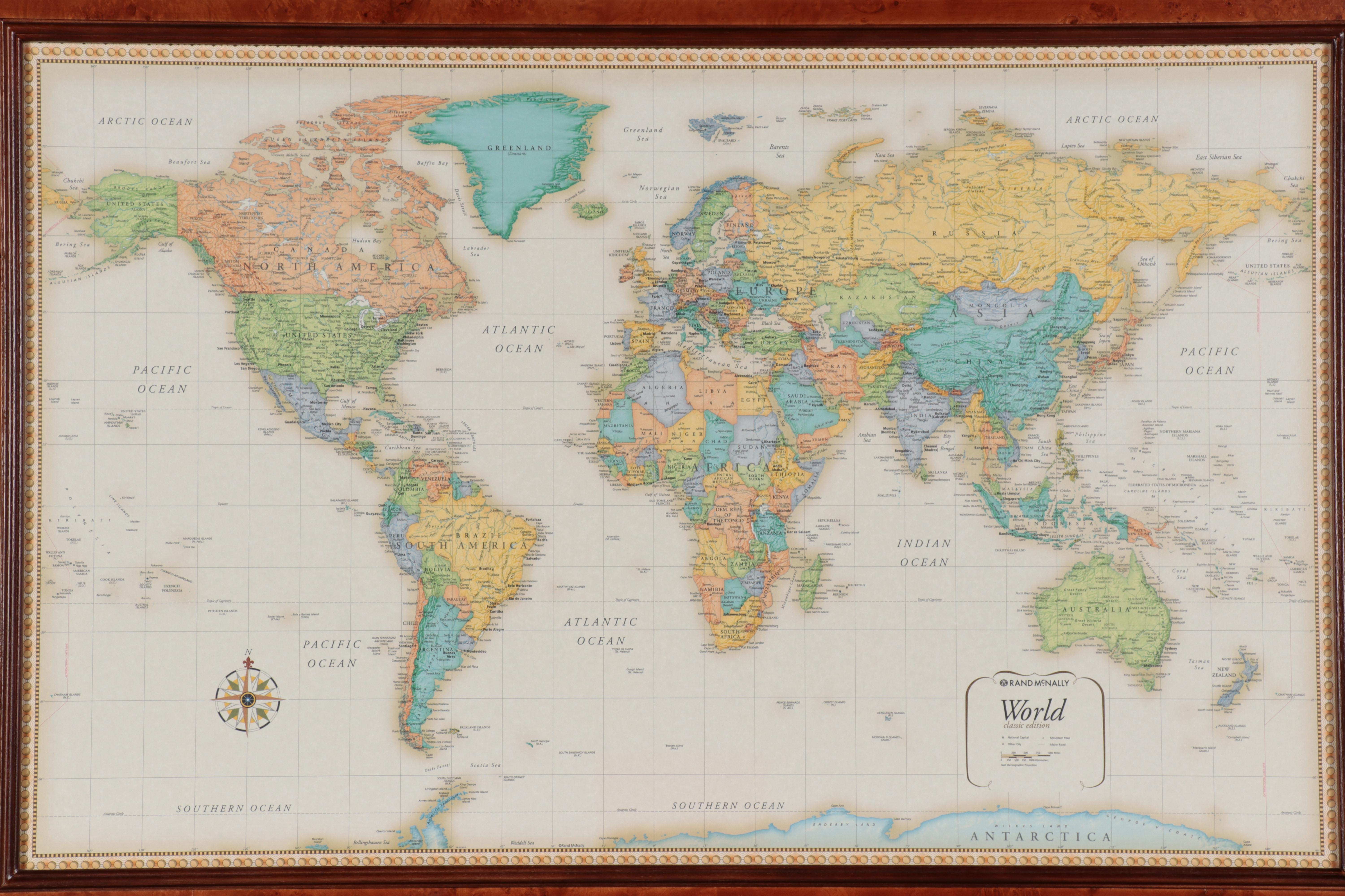 Rand McNally Large-Scale World Map  EBTH