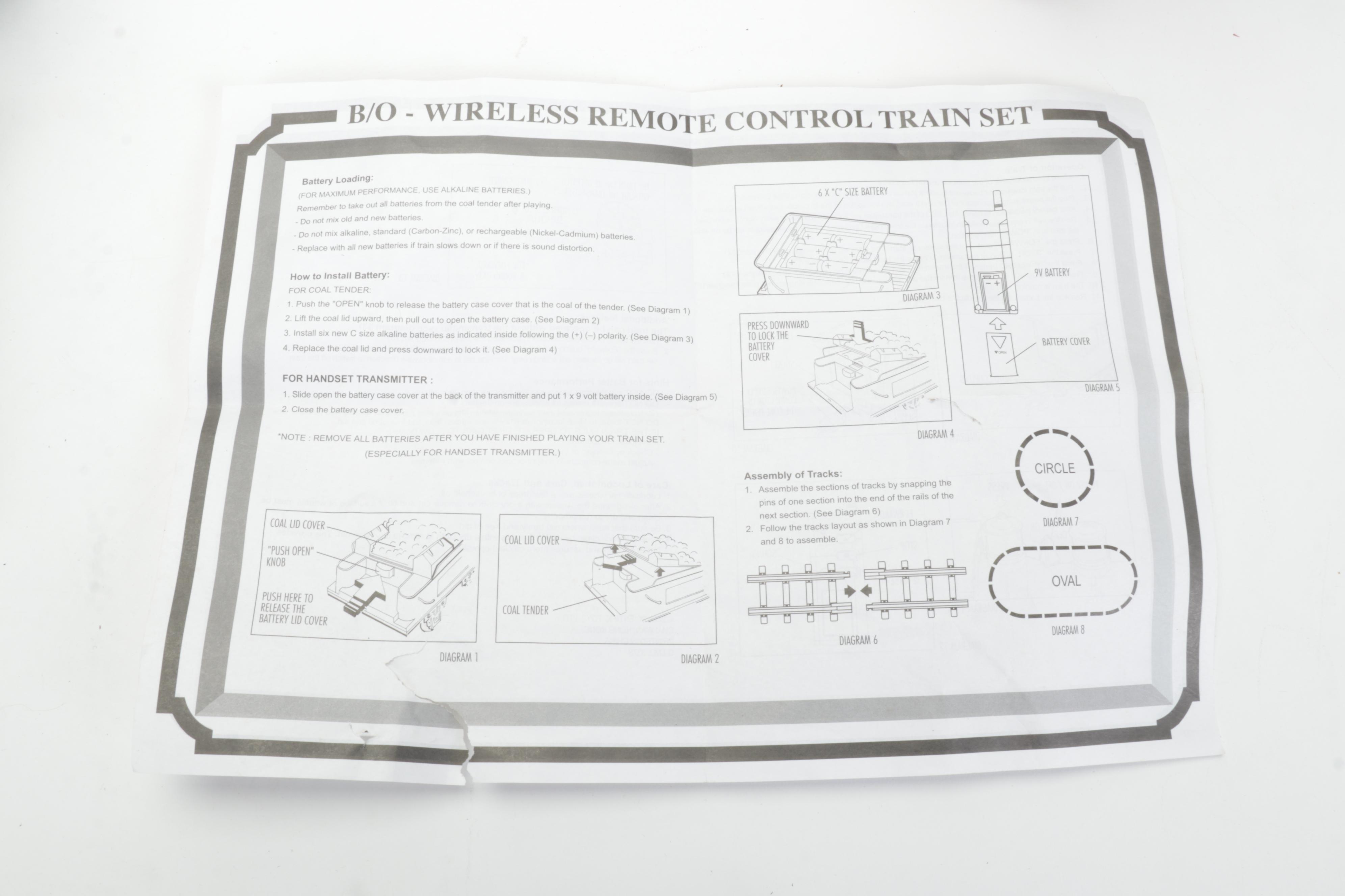 Scientific Toys Ltd. Wireless Remote Control Train Set, Late 20th