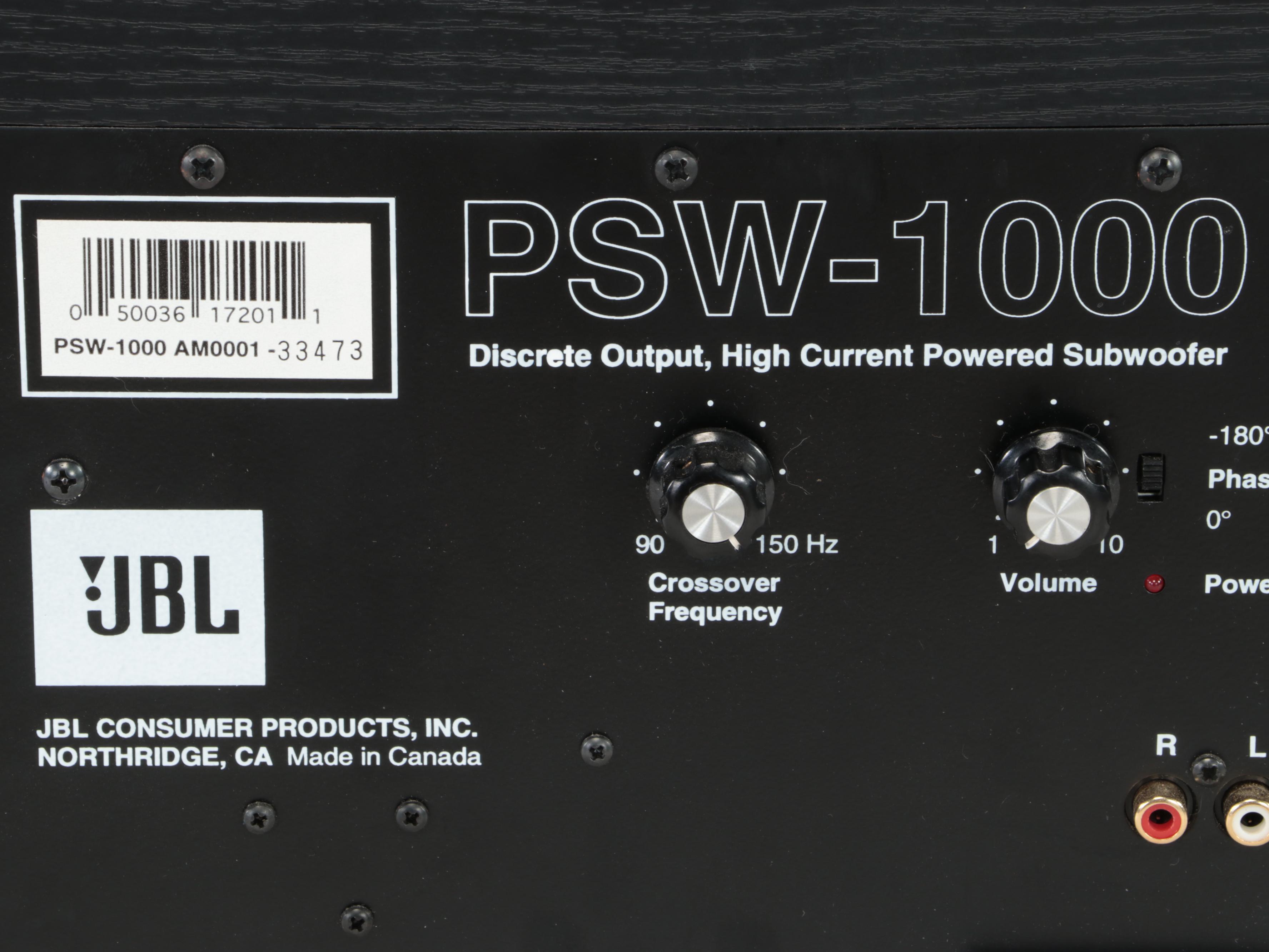 JBL CL505 Center Channel and PSW1000 Subwoofer EBTH