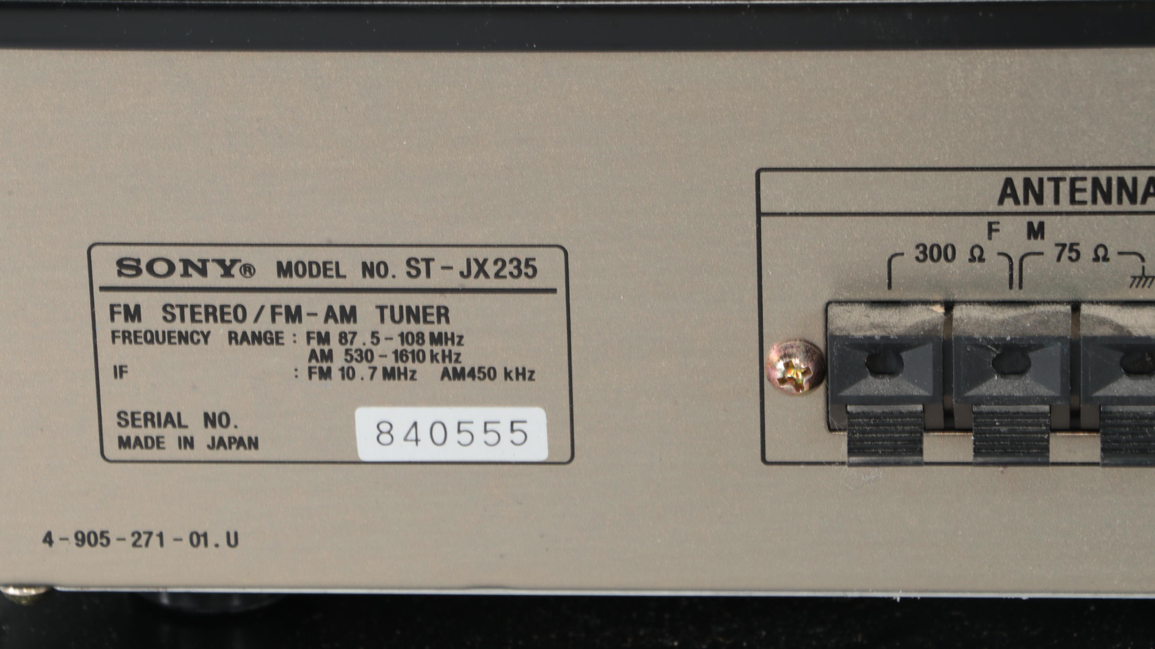 Sony CDPCE375 CD Player, Cassette Deck, AM/FM Tuner and Stereo Amplifier EBTH