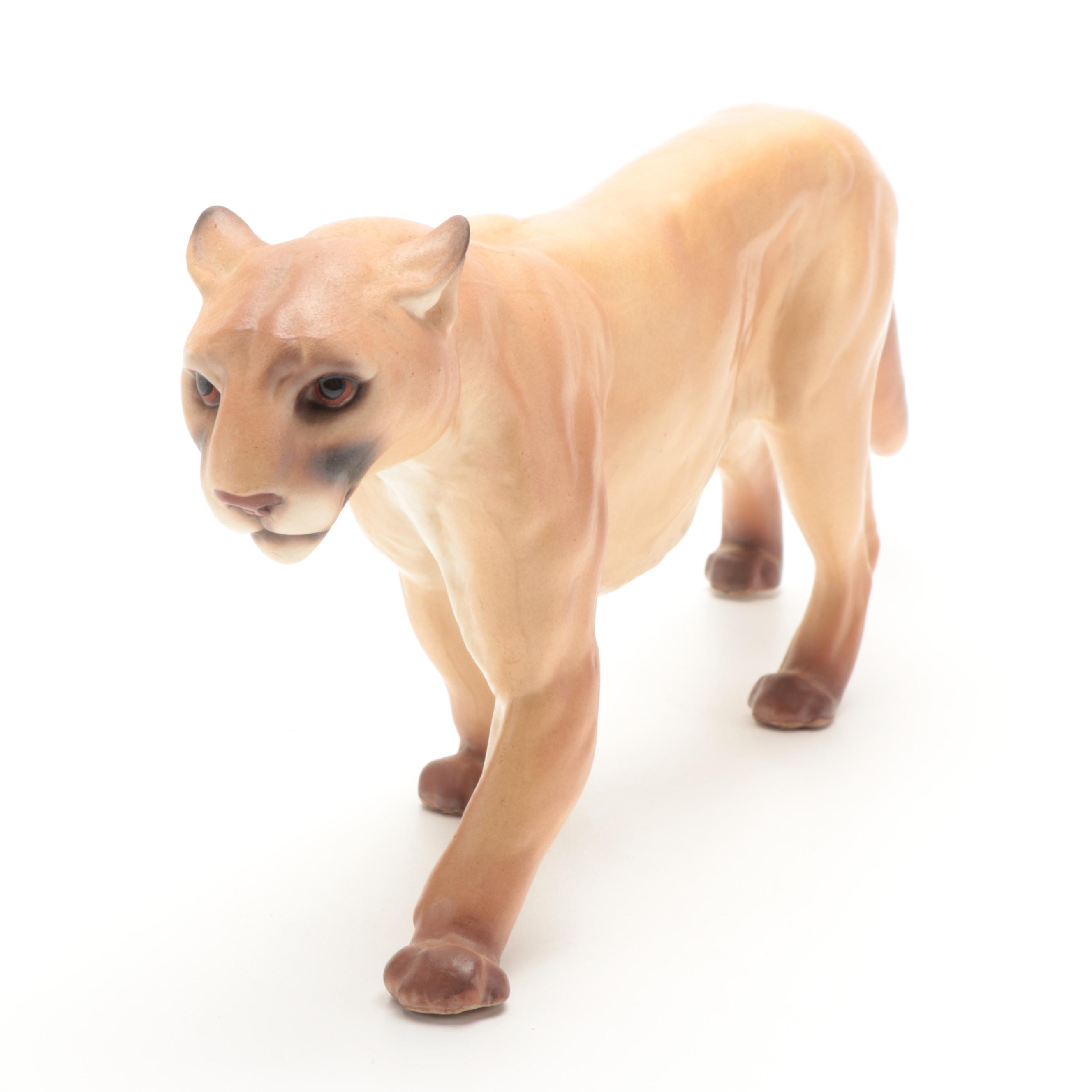 Ceramic Model of a Mountain Lion EBTH