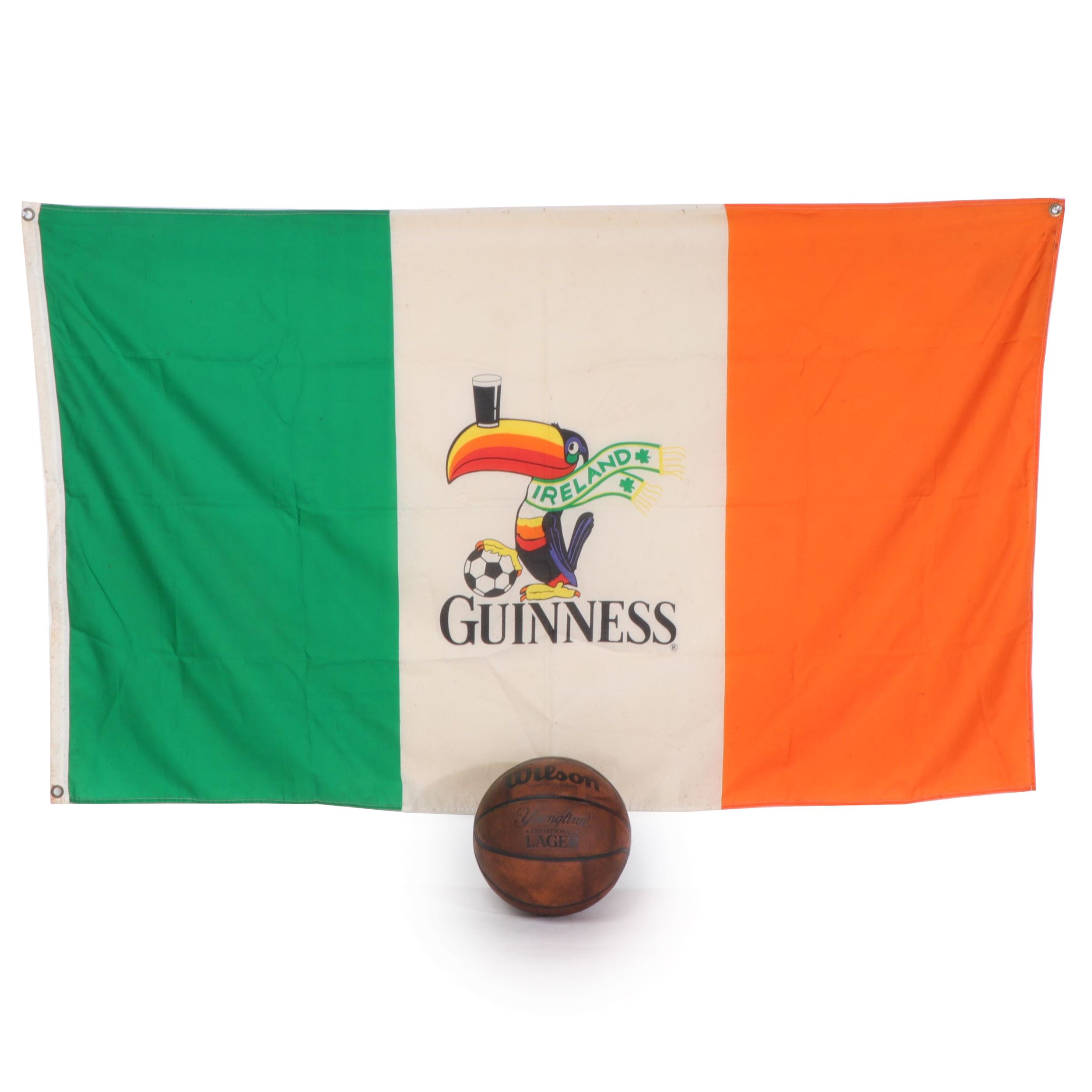 Wilson Yuengling Lager Basketball, Guinness Ireland Soccer Flag EBTH