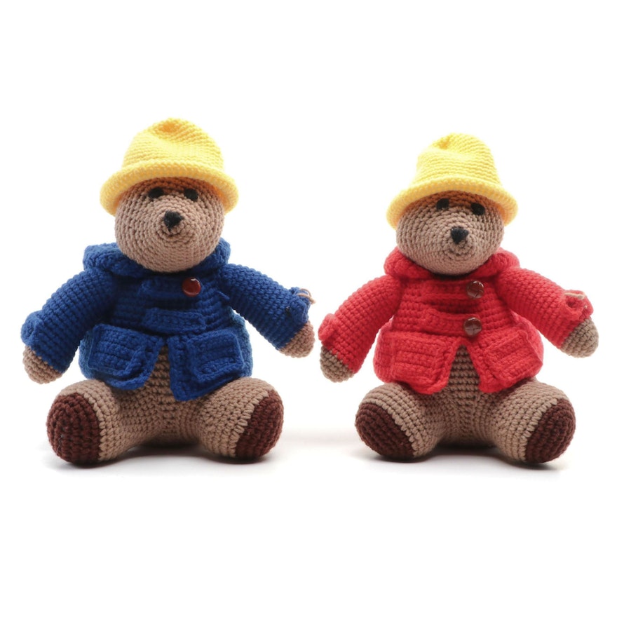 Handmade Crocheted Paddington Bear Style Teddy Bears