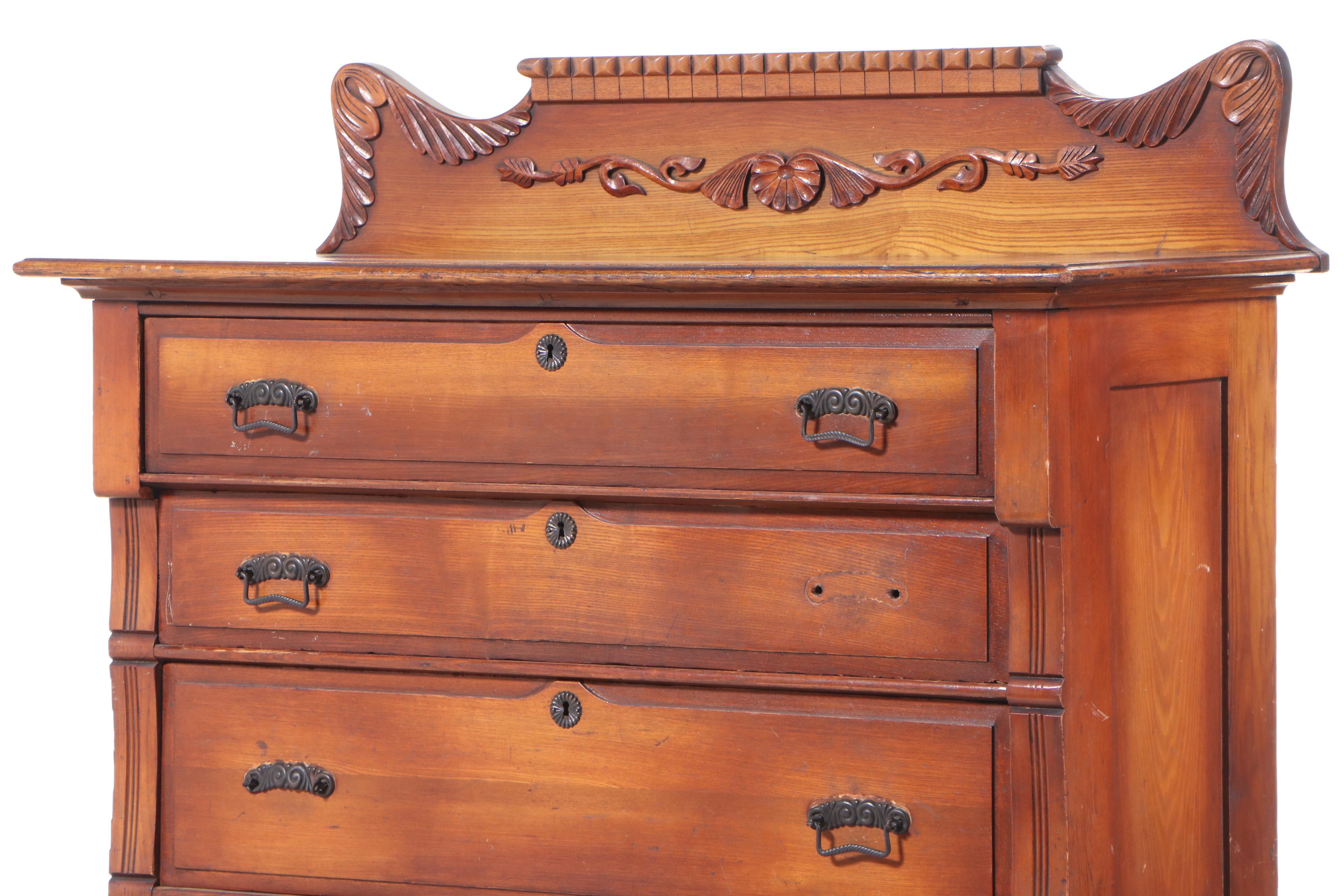 Late Victorian Ash Chest of Drawers EBTH