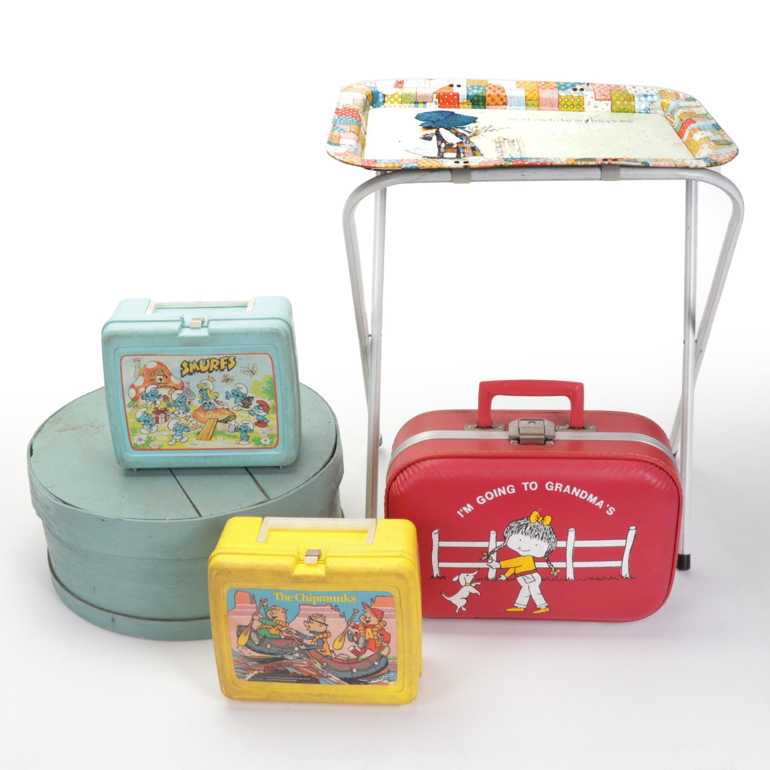 "I'm Going to Grandma's" Suitcase, "The Chipmunks" Thermos Lunchbox