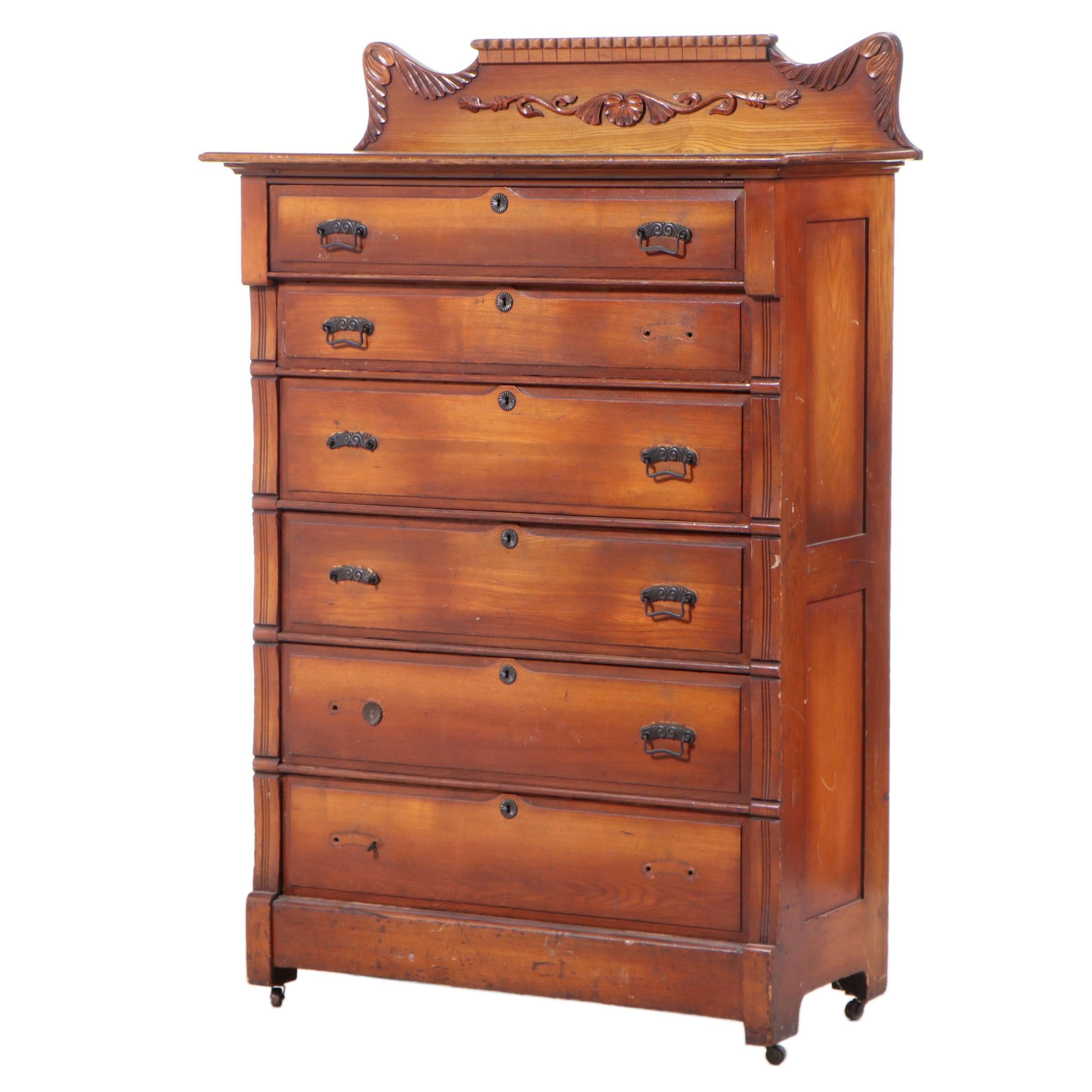 Late Victorian Ash Chest of Drawers EBTH