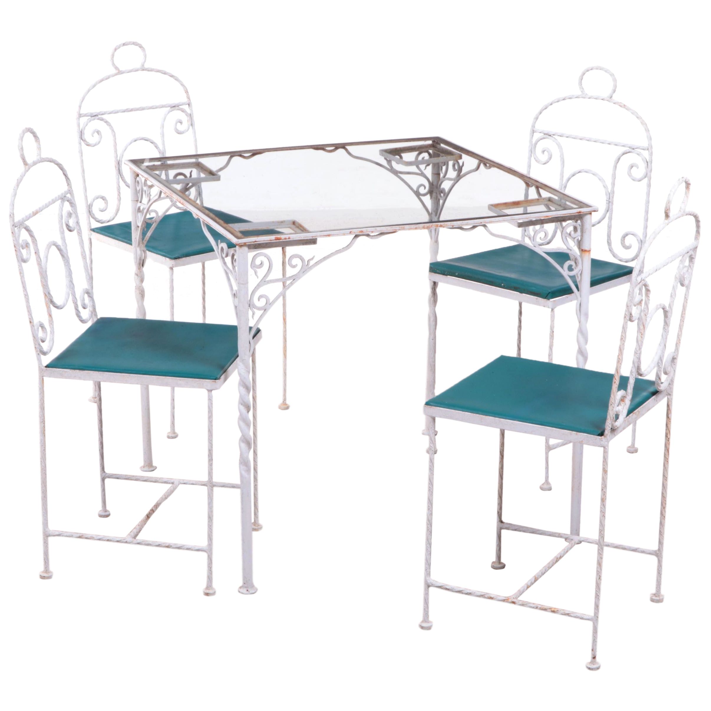 Vintage Wrought Iron Patio Dining Set EBTH