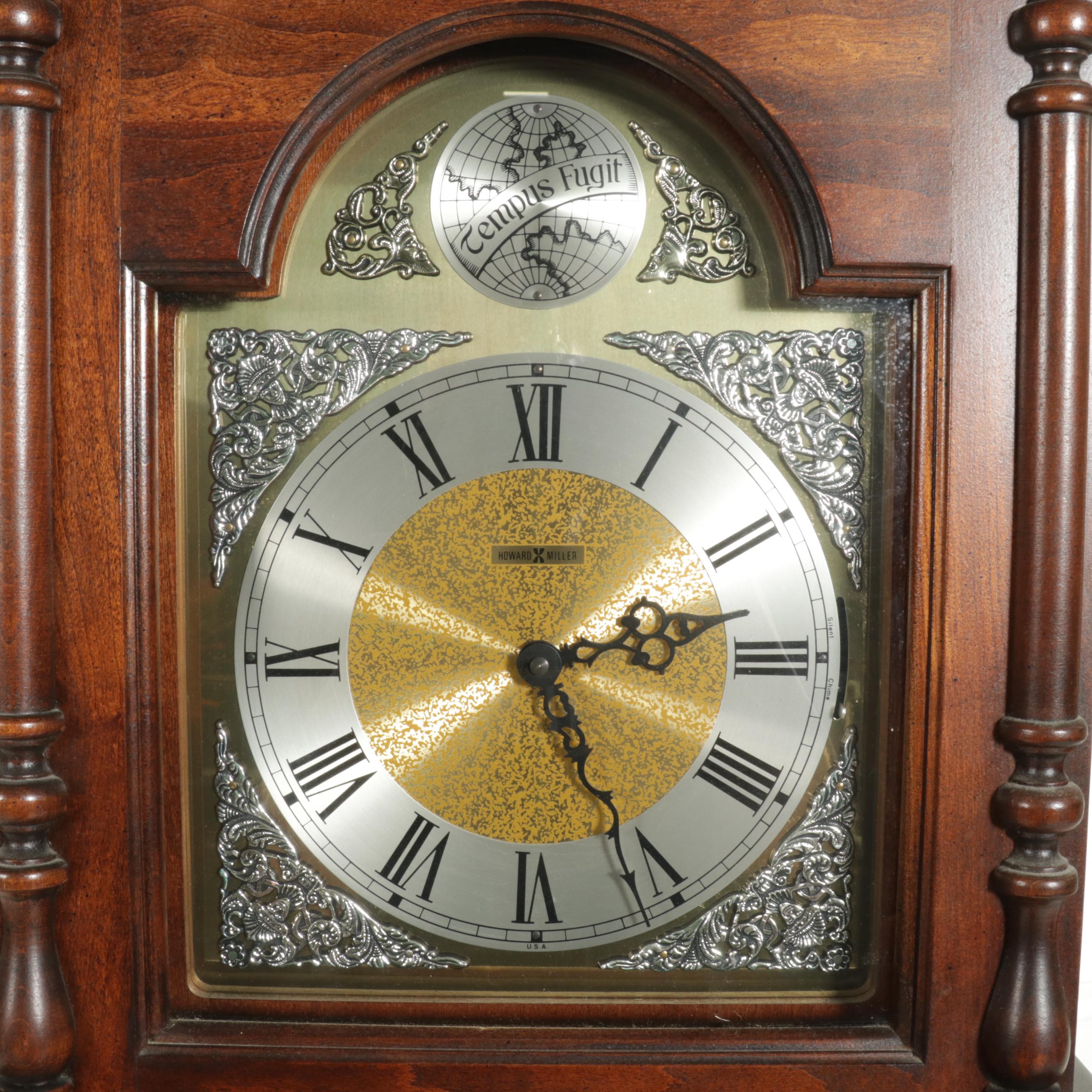 Howard Miller Federal Style Walnut Grandfather Clock, Late 20th Century EBTH