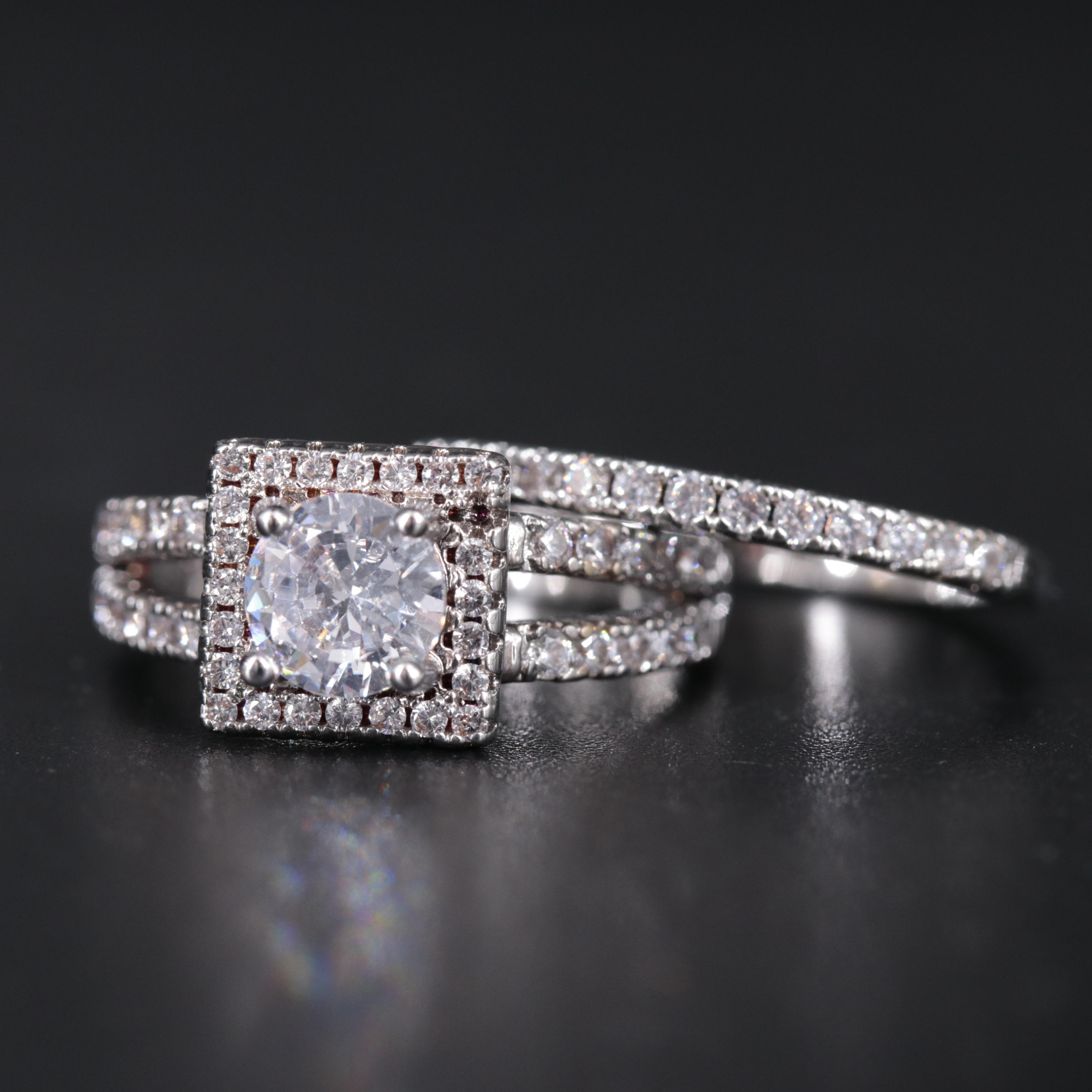 Cubic Zirconia Ring and Enhancer Band EBTH