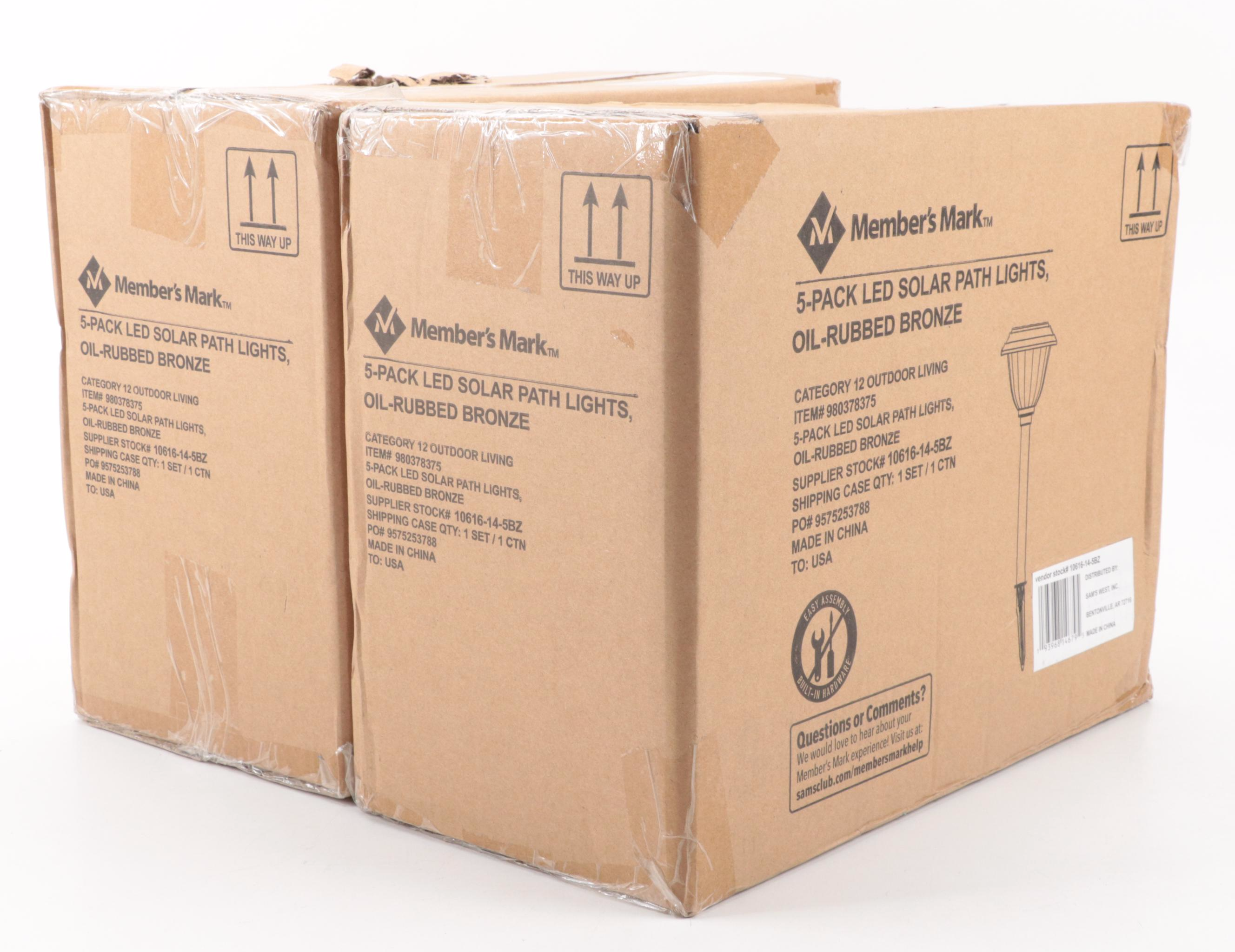 10 Member's Mark LED Solar Path Lights in Oil Rubbed Bronze EBTH