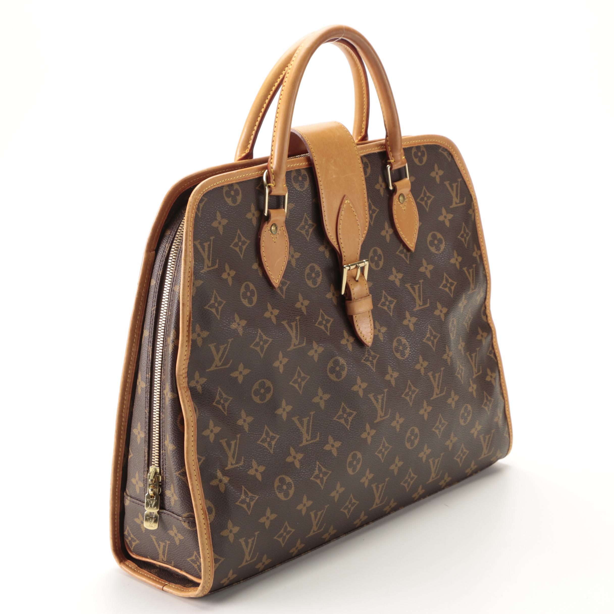 Louis Vuitton Rivoli Briefcase in Monogram Canvas and Vachetta Leather