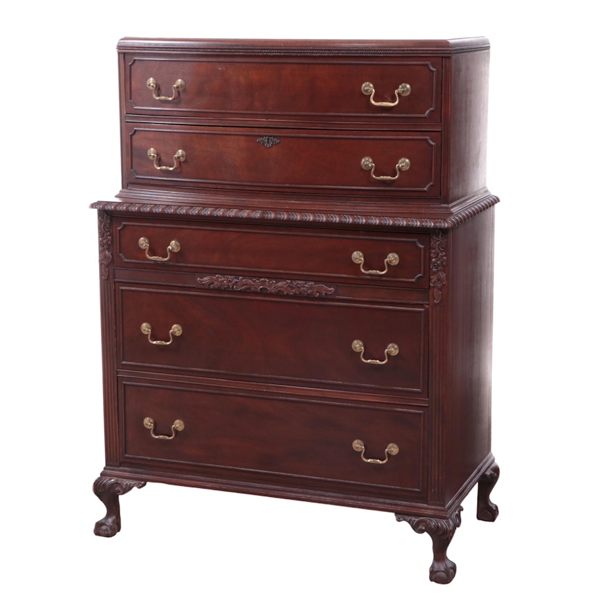 Thomasville Chair Company Chippendale Style Mahogany Five-Drawer Chest