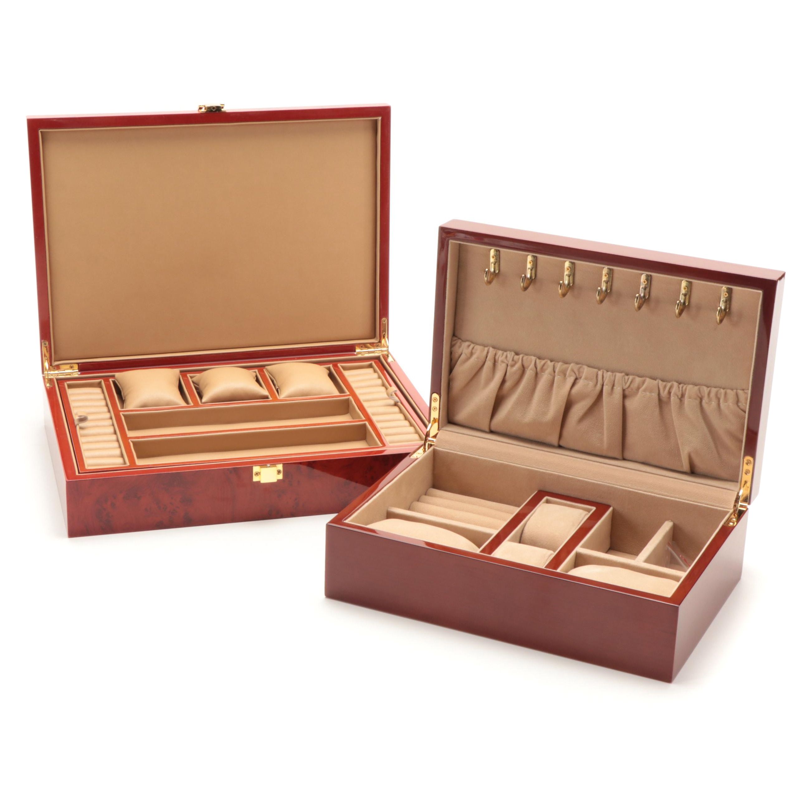 High Gloss Wood Jewelry Boxes EBTH