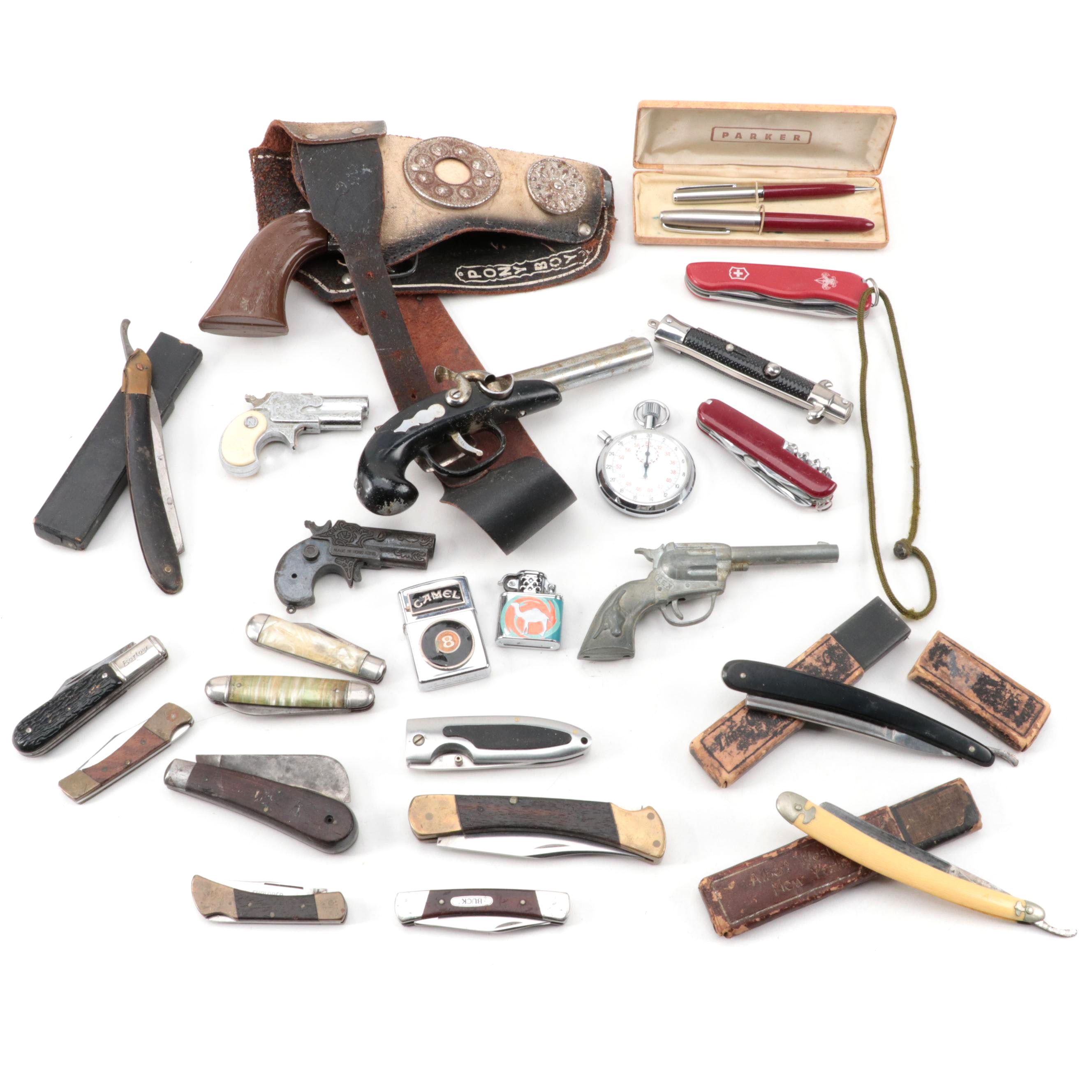 Pocketknives, Pocket Watch, Toy Guns, Lighters, More, MidtoLate 20th