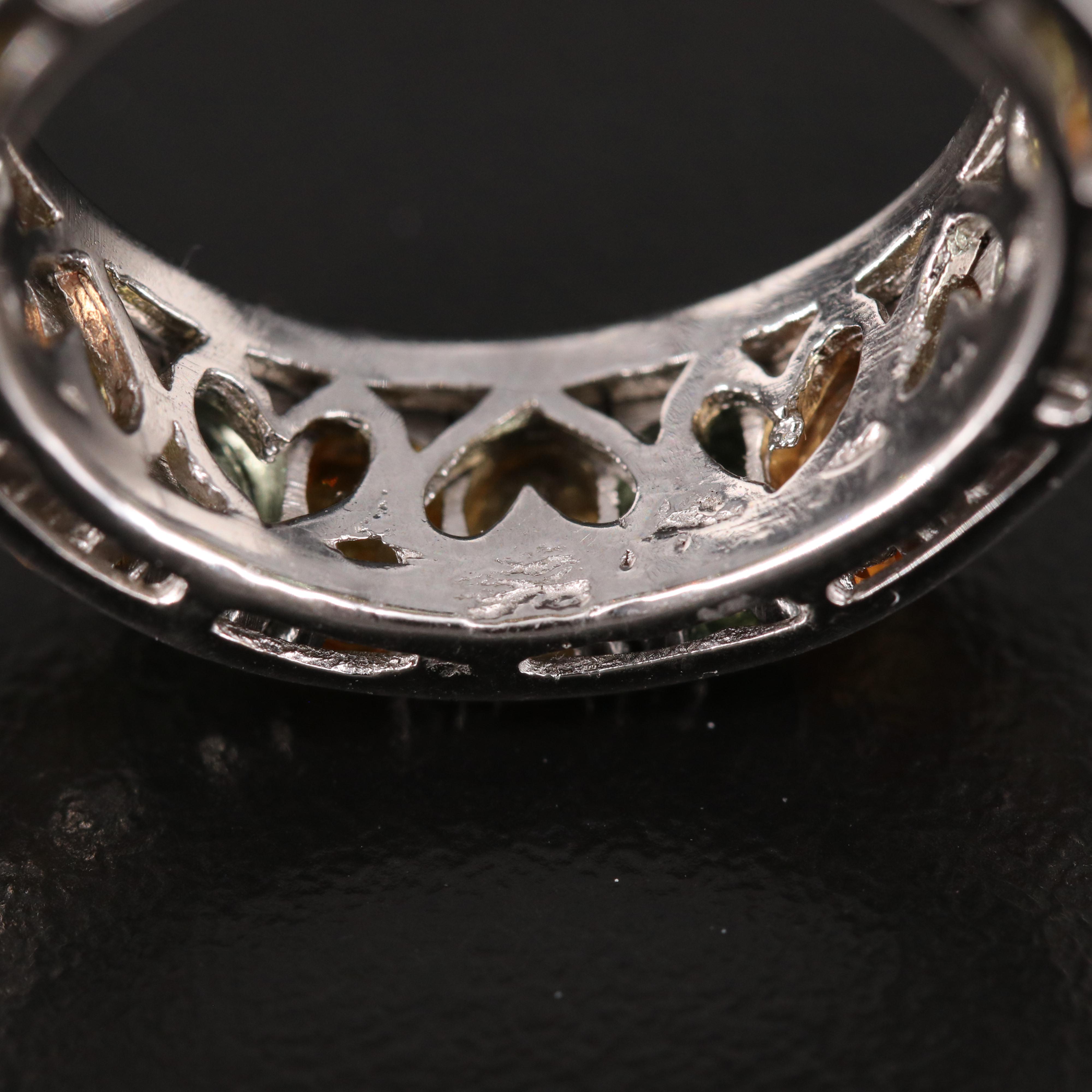 Sterling Sapphire Spinner Eternity Band EBTH