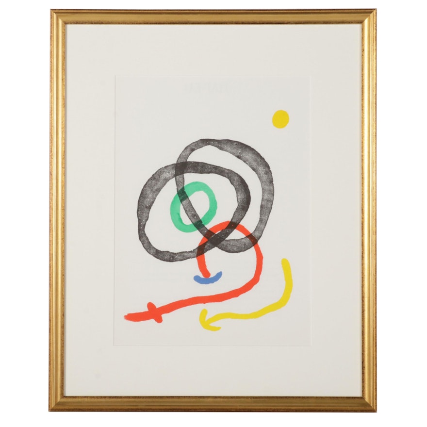 Joan Miró Color Lithograph for "Derrière le Miroir," 1967