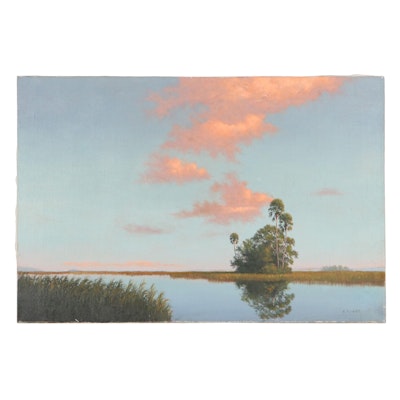 Ellis Buckner Floridian Highwaymen Landscape Oil Painting