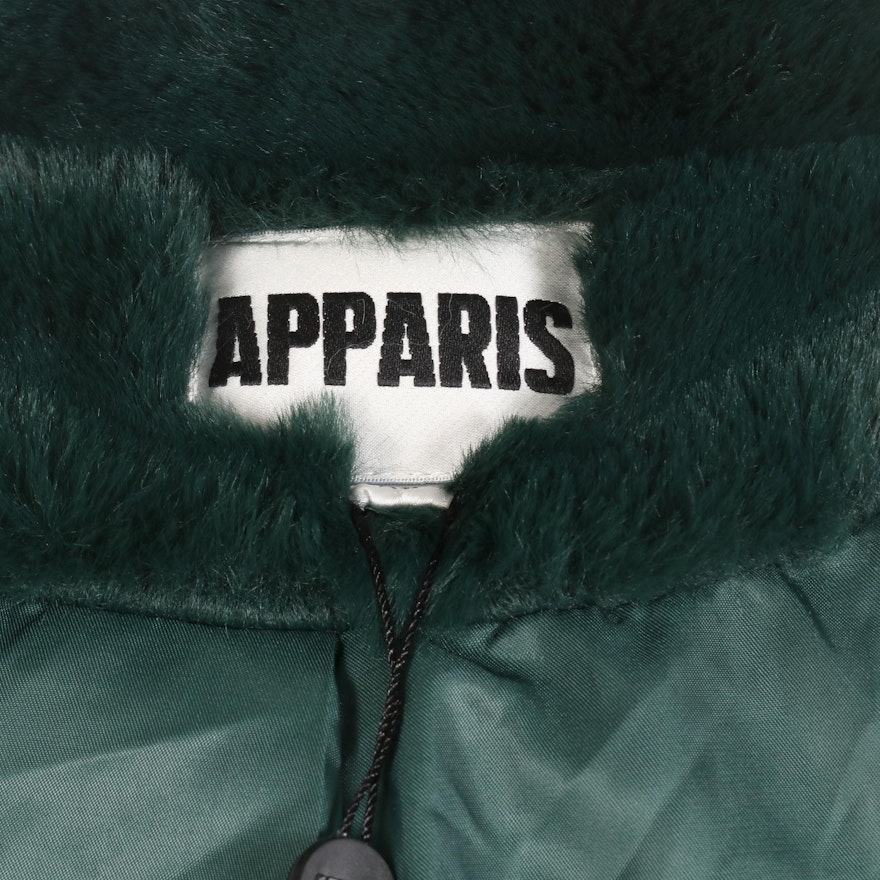 Apparis Eloise Forest Green Faux-Fur Coat For Macy's | EBTH