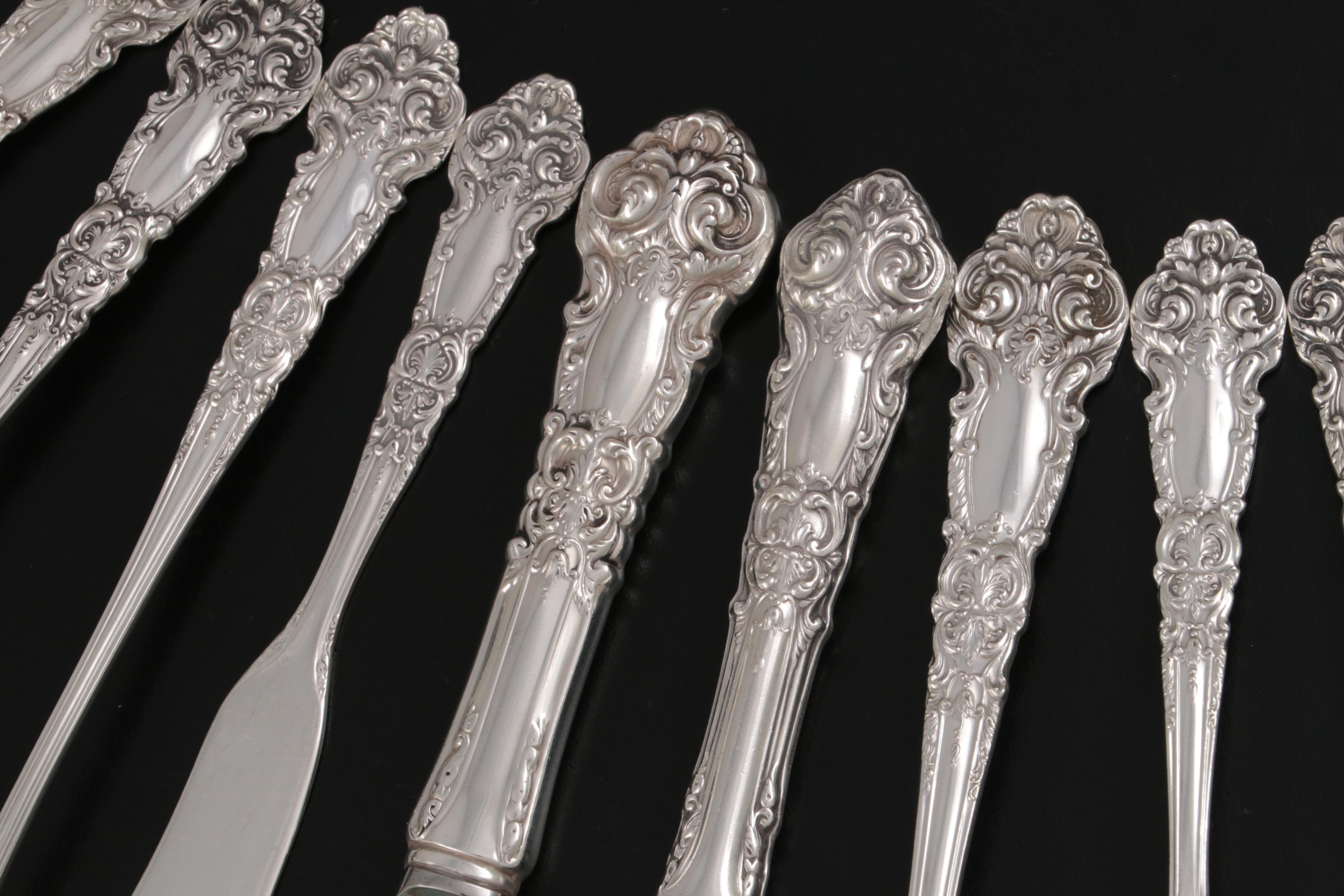 Reed & Barton "French Renaissance" Sterling Silver Flatware and Serving