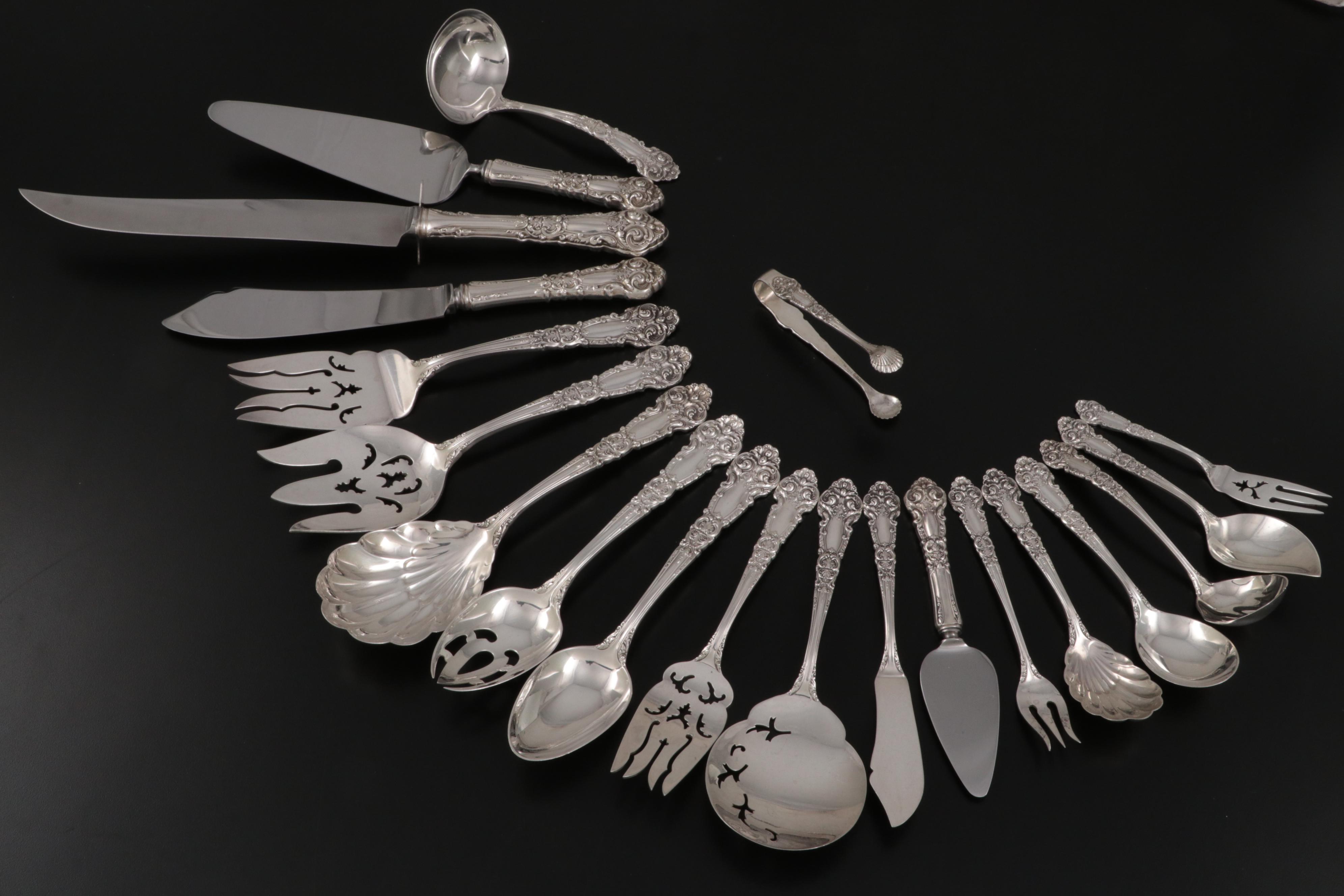 Reed & Barton "French Renaissance" Sterling Silver Flatware and Serving