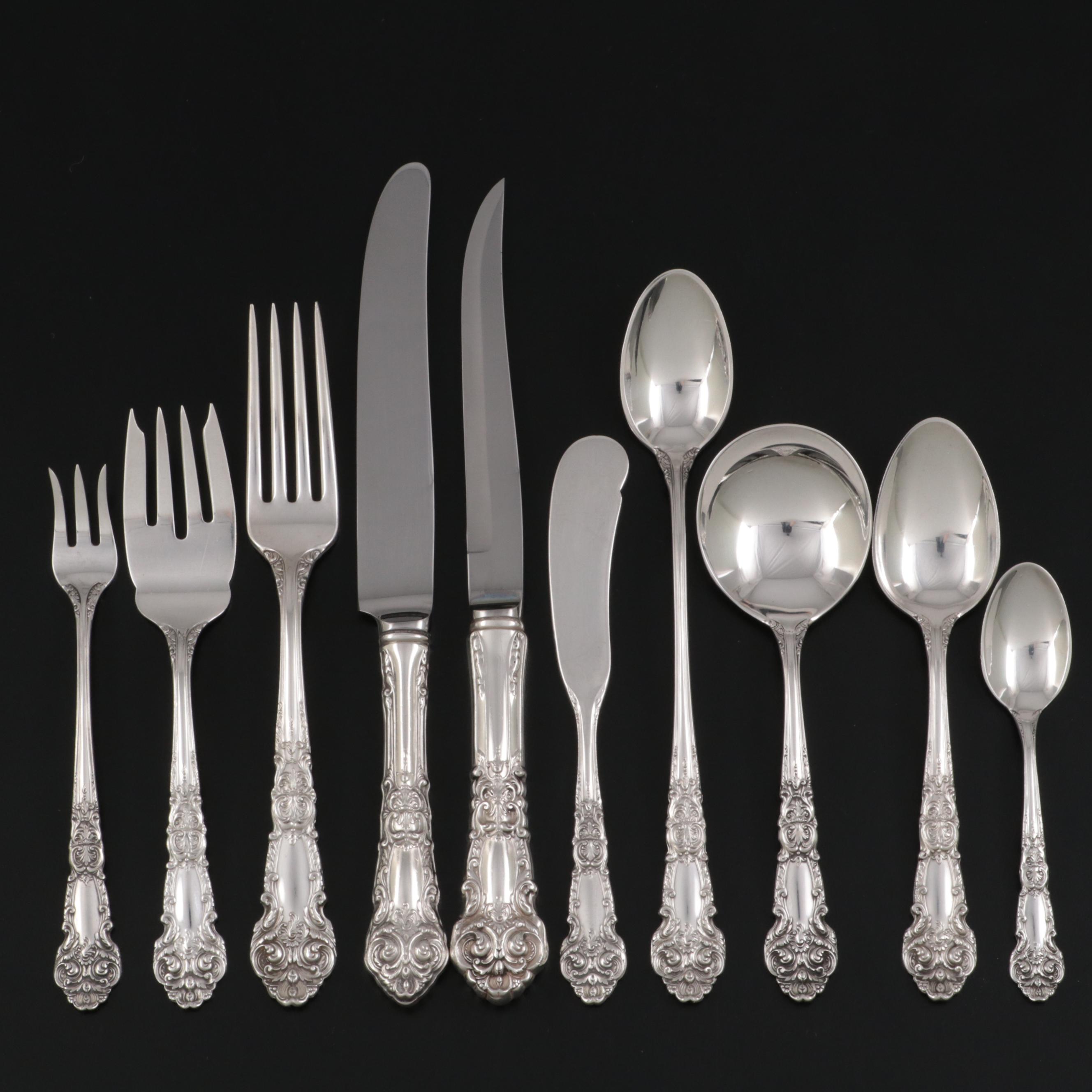 Reed & Barton "French Renaissance" Sterling Silver Flatware and Serving