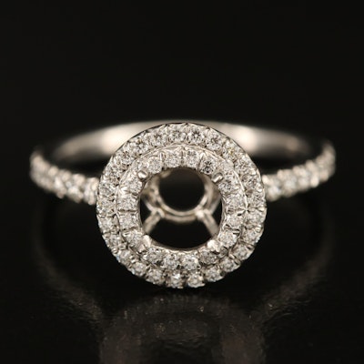 Tiffany & Co. Platinum 0.50 CTW Diamond Semi Mount Ring