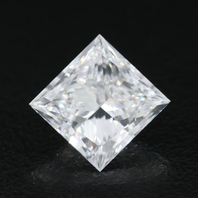 Loose 2.60 CT Lab Grown Princess Cut Diamond with IGI Report