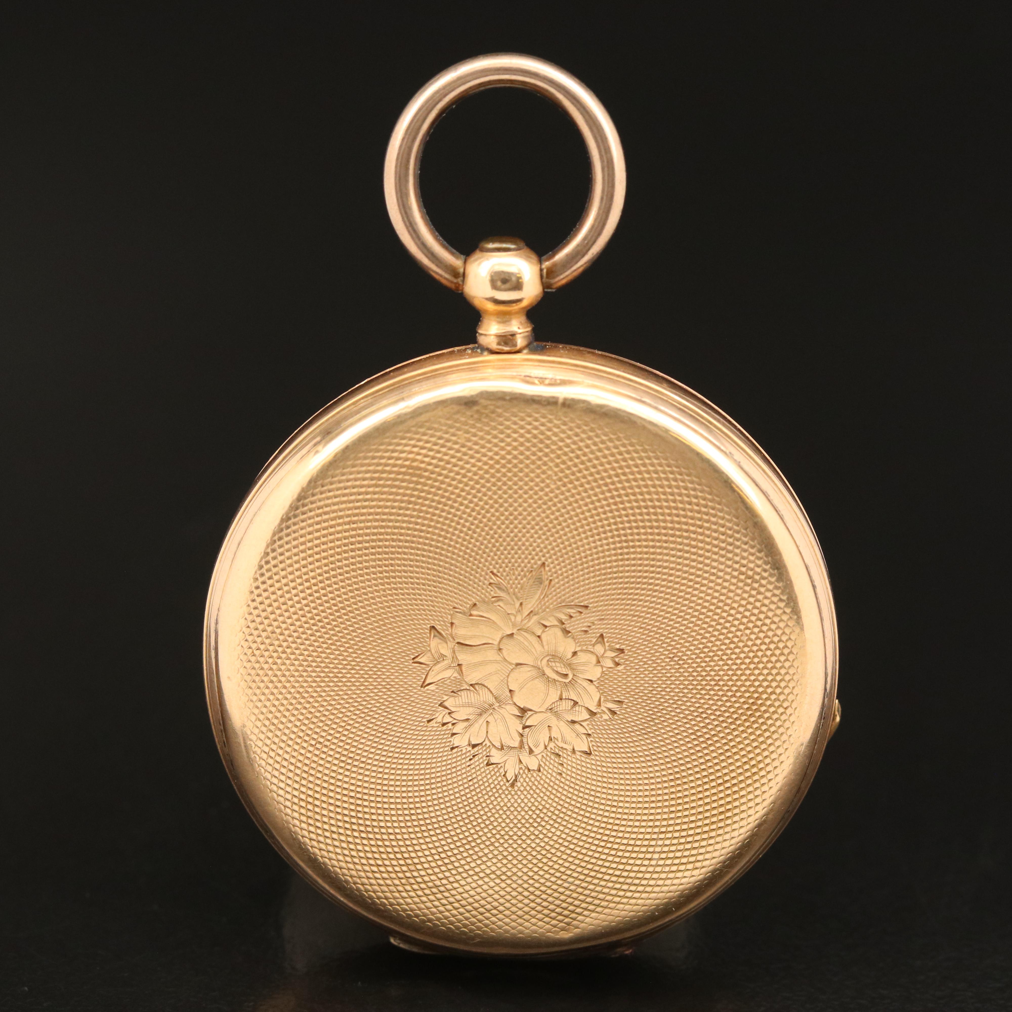 14K Key Wind & Set European Pocket Watch EBTH