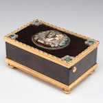 Reuge Automaton Singing Bird Music Box with 14K, Diamond, and Emerald Accents
