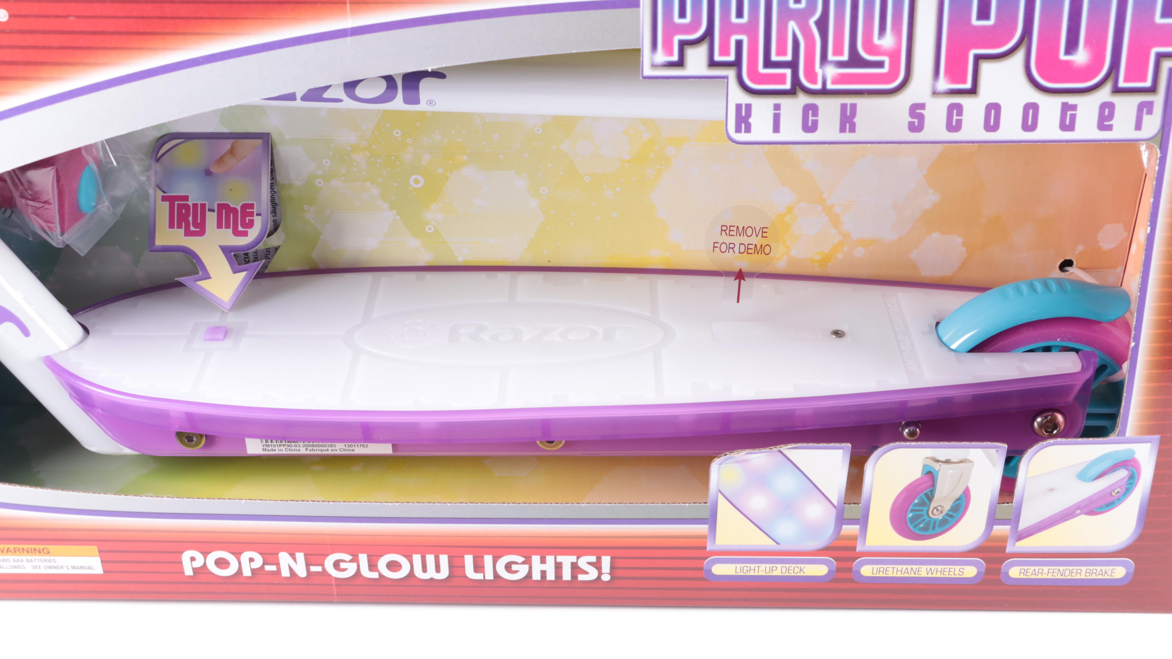 Razor Party Pop Kick Scooter with PopNGlow Lights EBTH