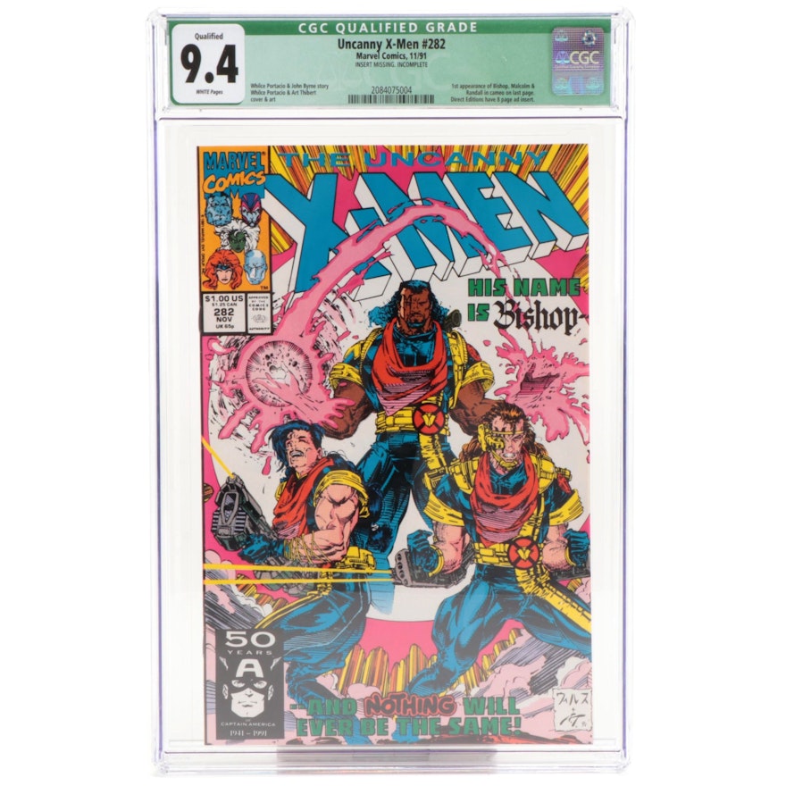 Modern Age CGC Graded Marvel "Uncanny X-Men" #282 Comic Book, 1991