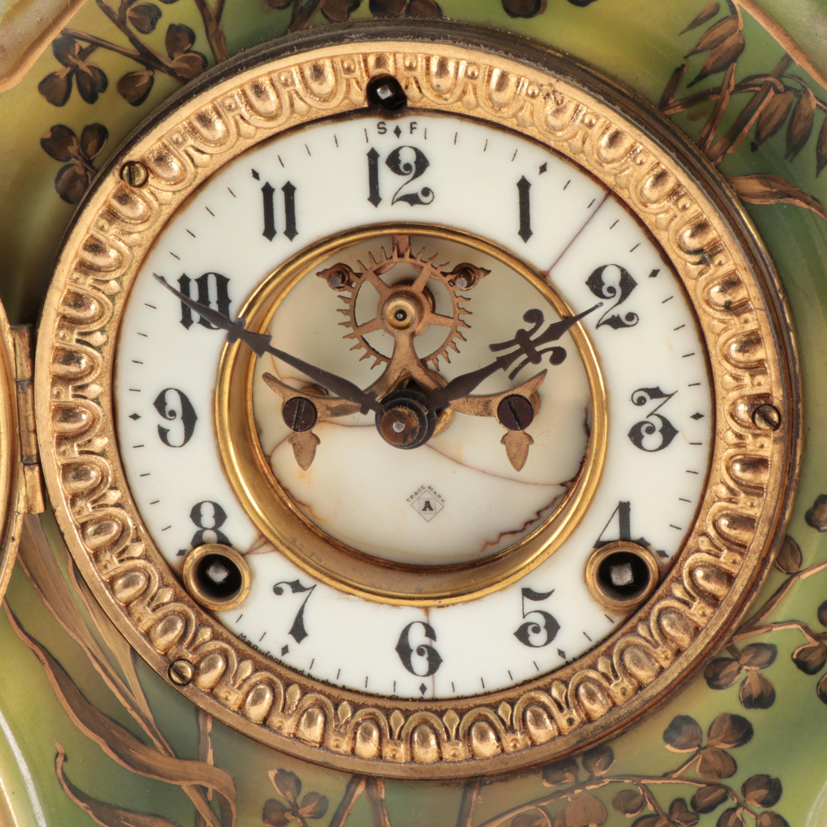 Ansonia Royal Bonn "La Mine" and Western Mfg. Co. Clocks EBTH