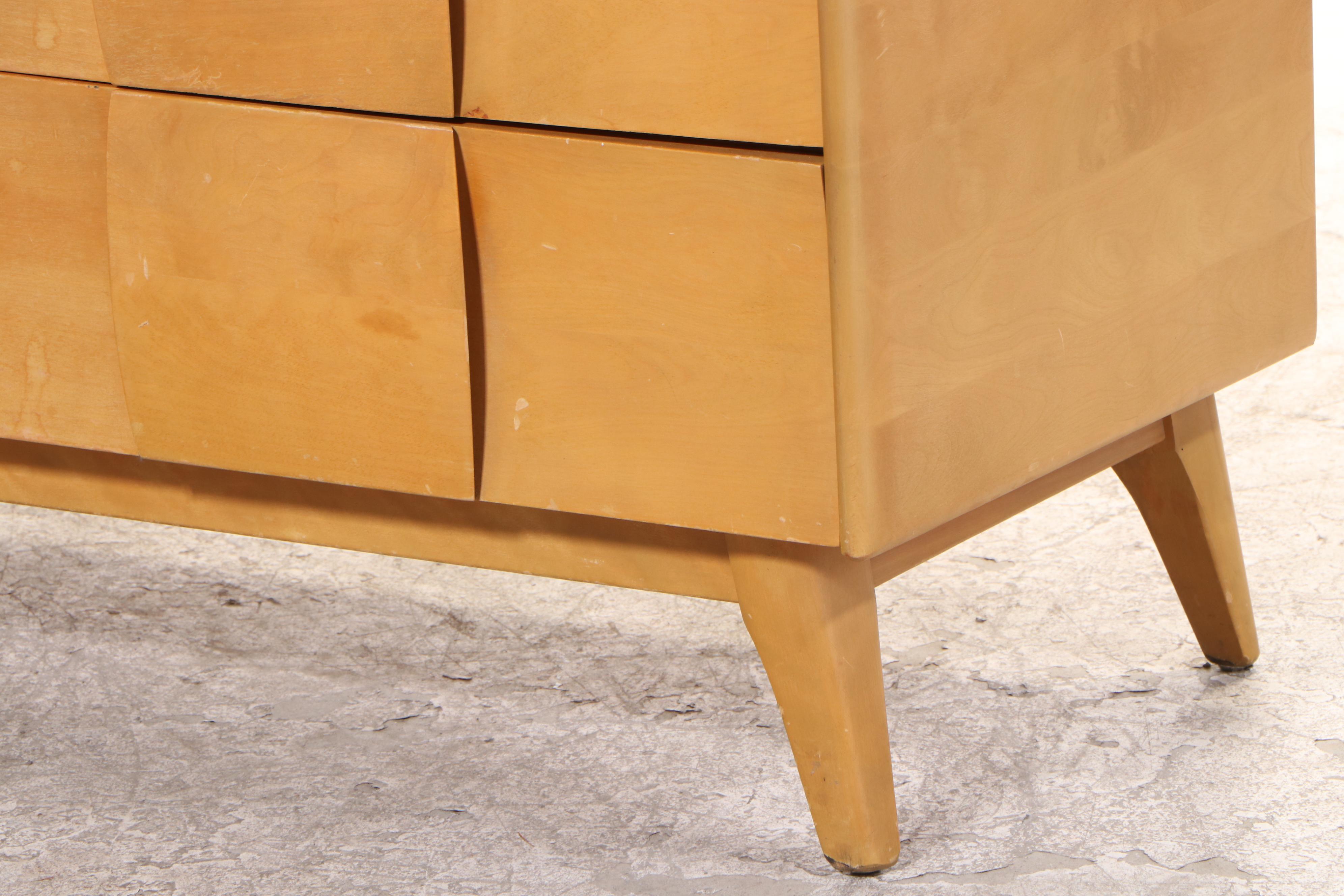 HeywoodWakefield Maple Dresser with Mirror EBTH