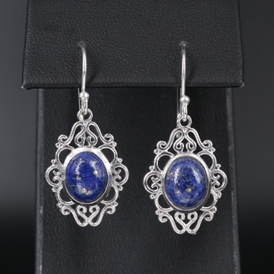 Sterling Silver Earrings Featuring Lapis Lazuli