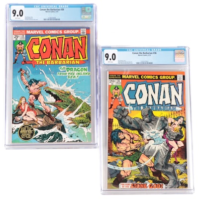 Bronze Age CGC Graded Marvel Comics "Conan the Barbarian" #36, #39