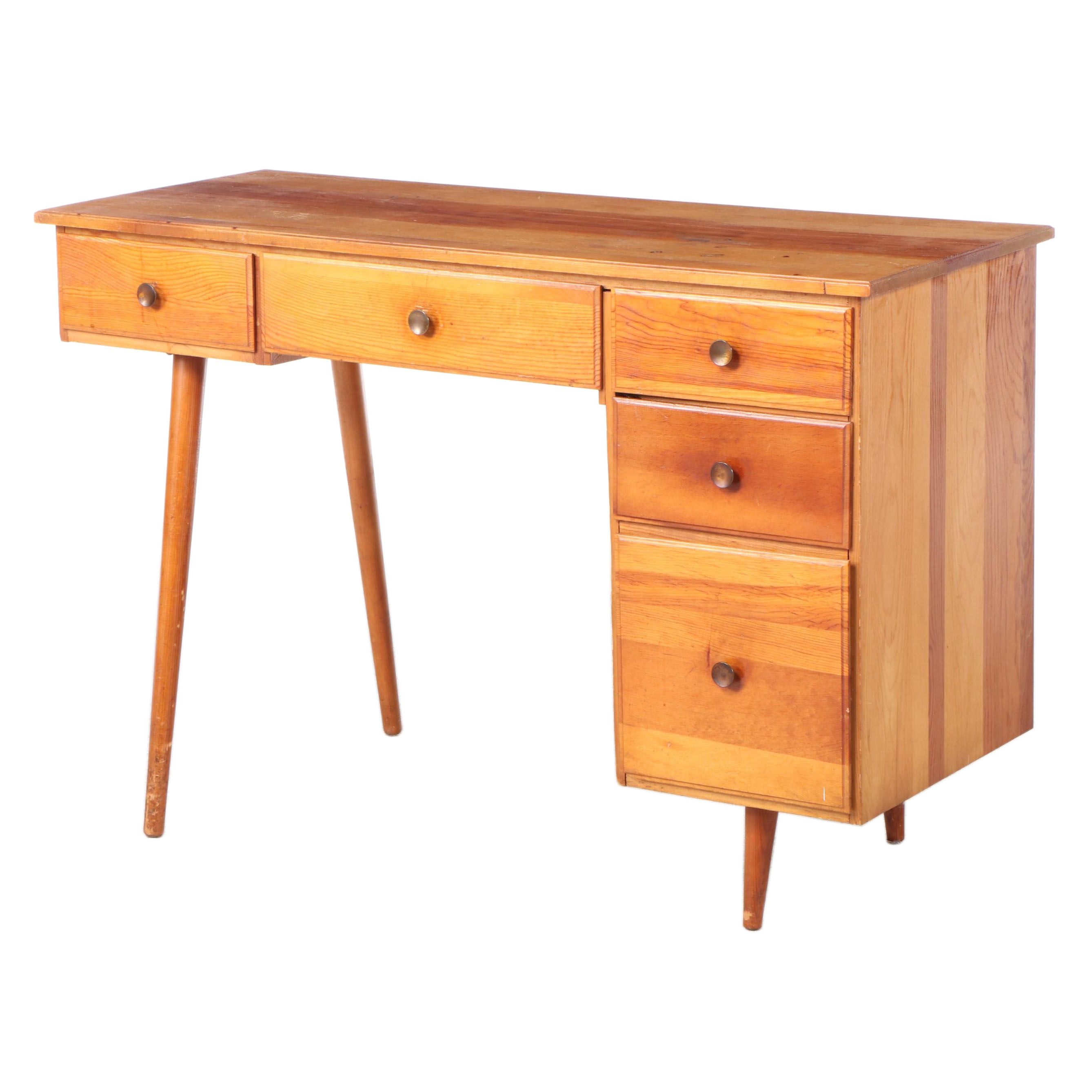 S.J. Bailey & Sons "Mastercraft" Mid Century Modern Pine Desk EBTH