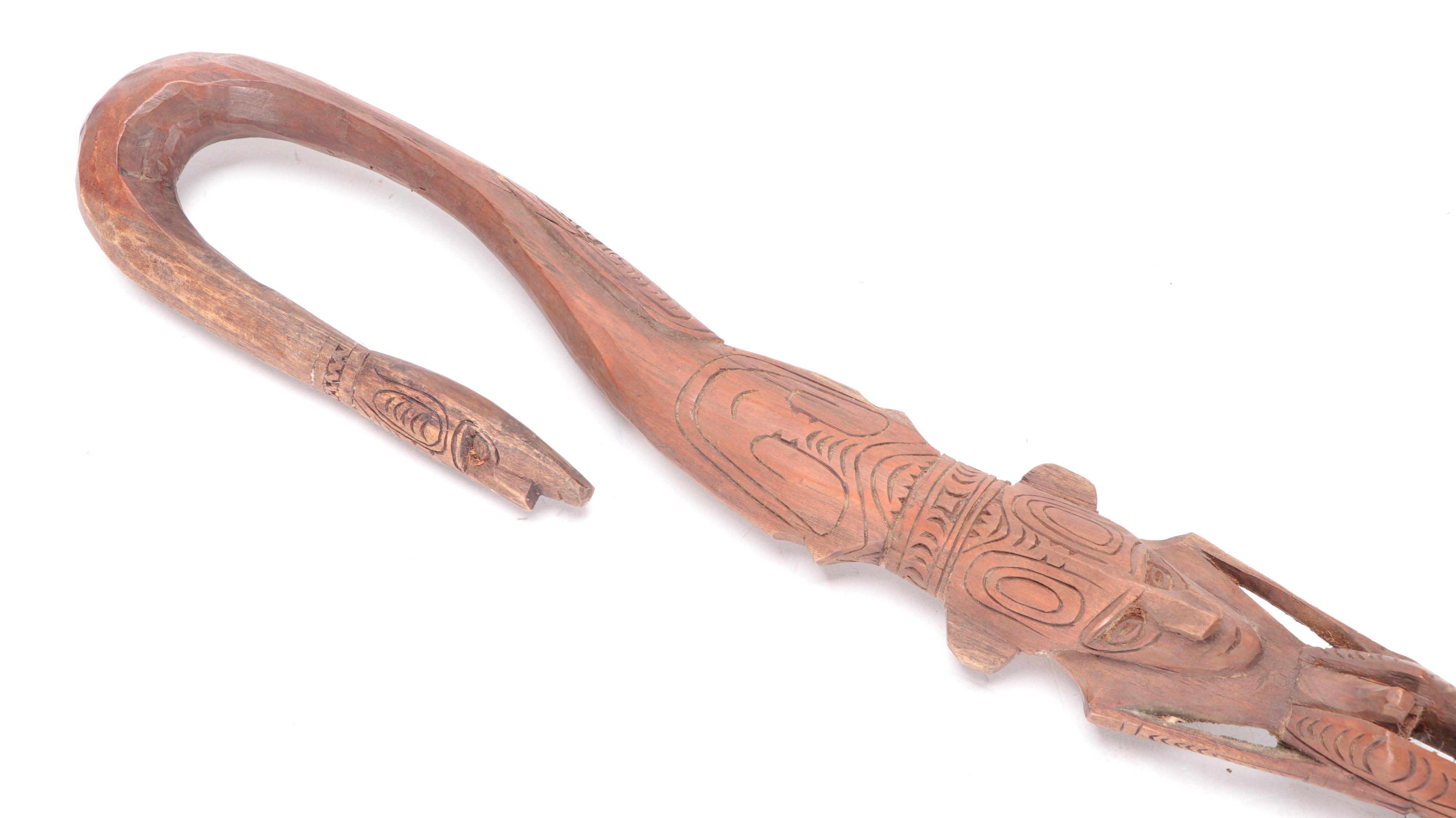Handcrafted Wood Cane, Papua New Guinea EBTH