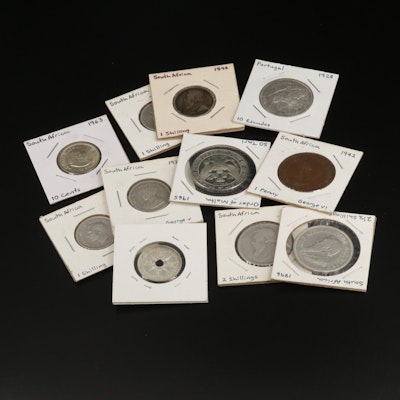 Group of Ten World Copper and Silver Coins