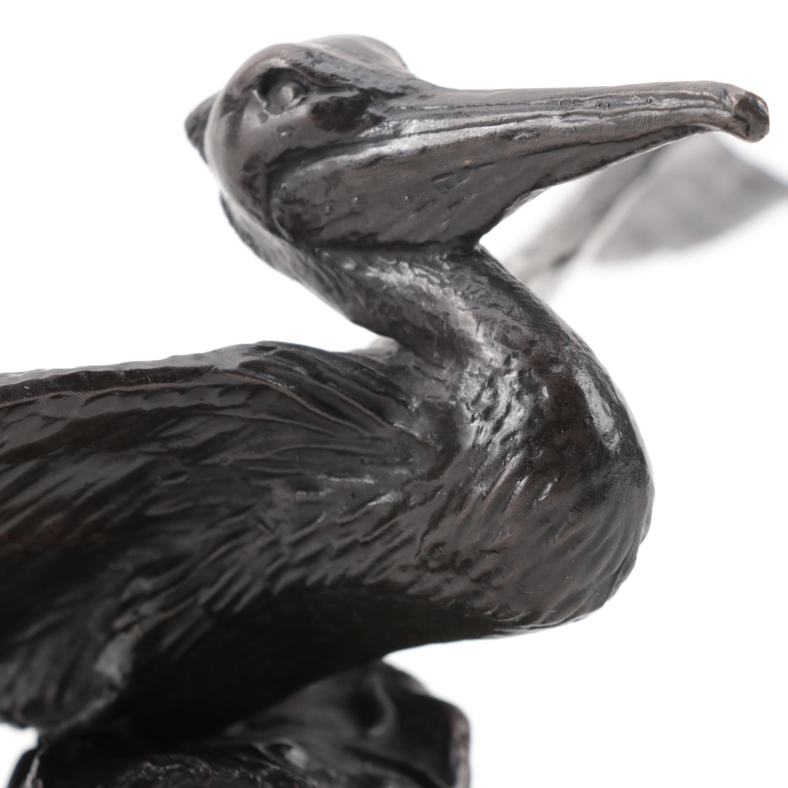 Brass Sculpture of a Pelican EBTH