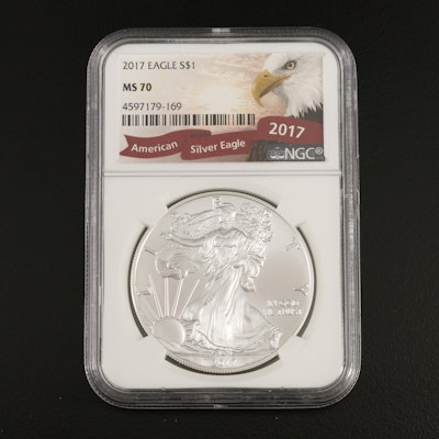 2017 NGC Graded MS70 First Strike U.S. Silver Eagle
