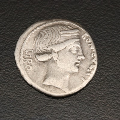 Ancient Roman Republic AR Denarius of L. Scribonius Libo, ca. 62 B.C.