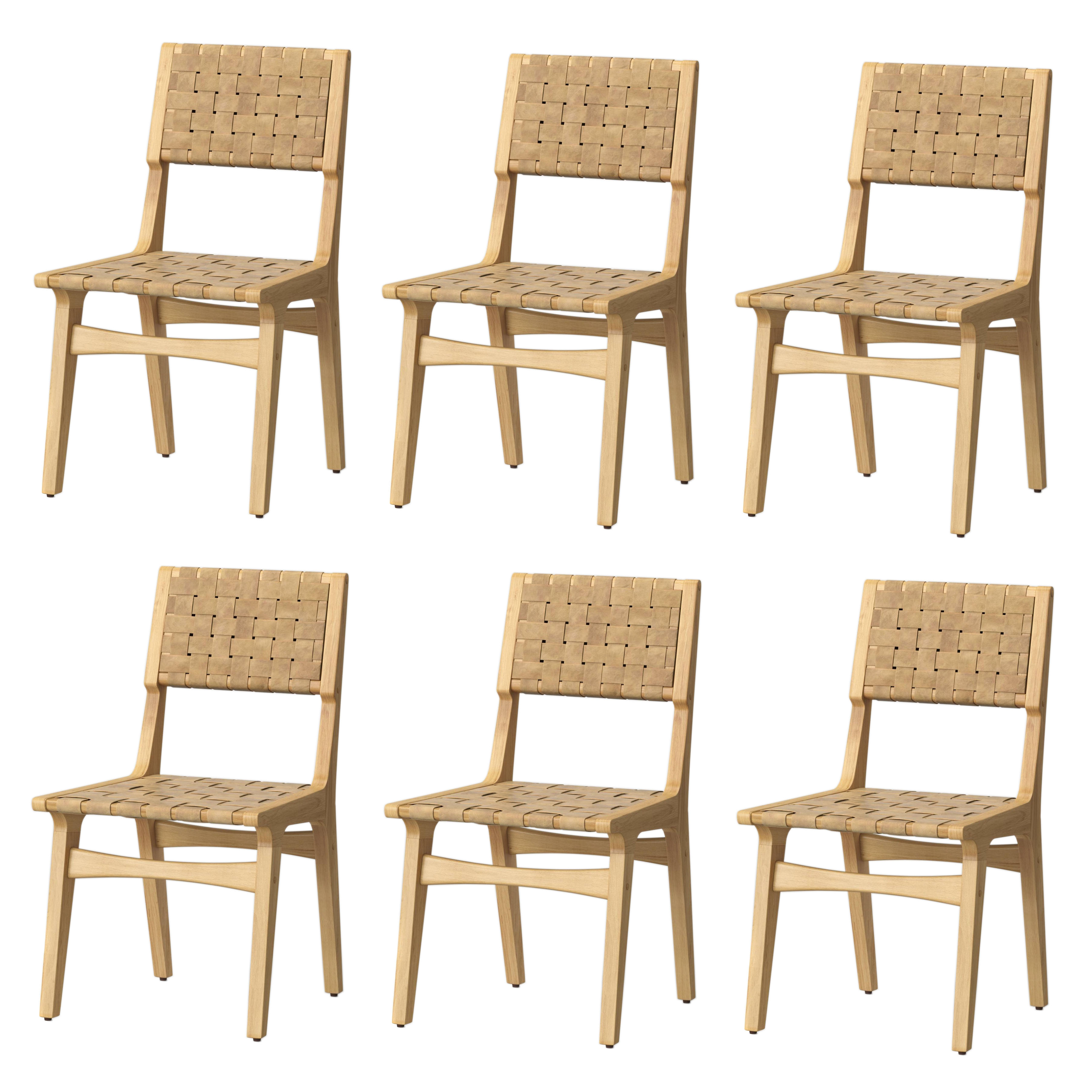 Set of Six Opalhouse Ceylon Woven Seat Dining Chairs EBTH