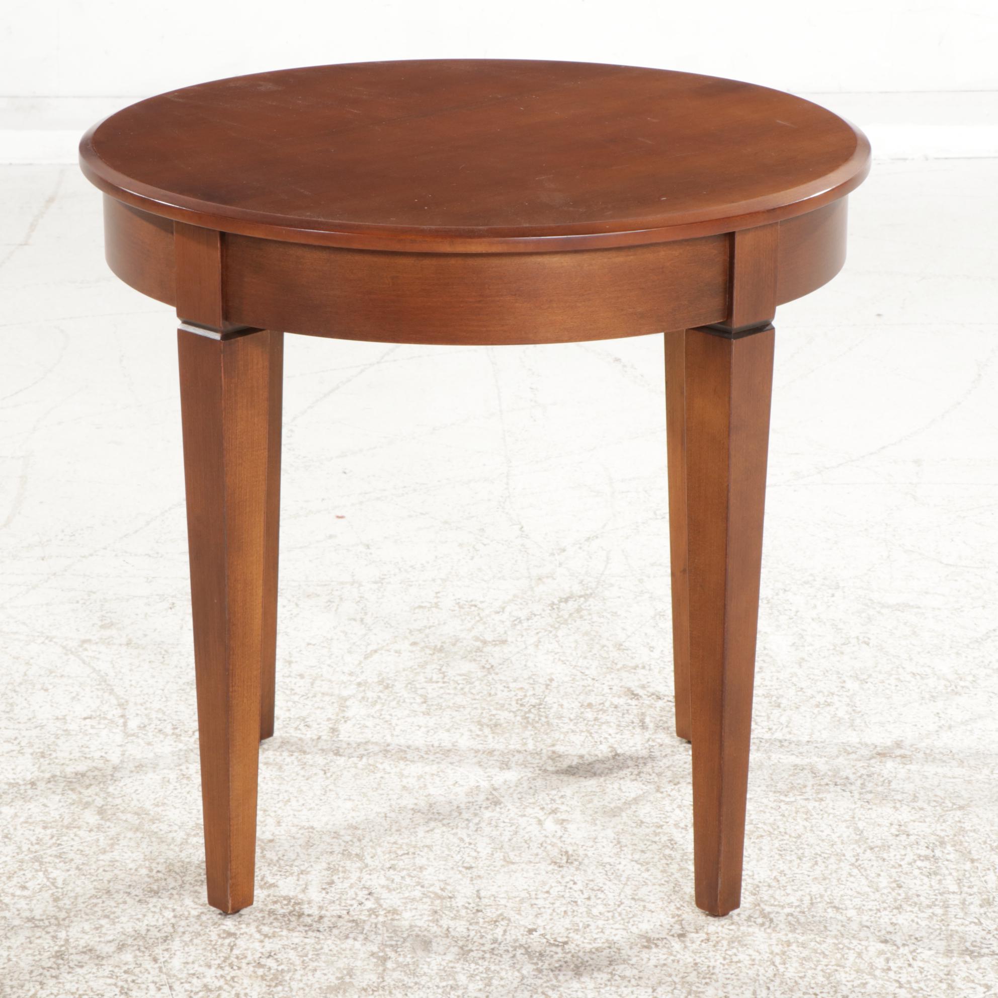 Ethan Allen "Elements" Maple Round Side Table | EBTH